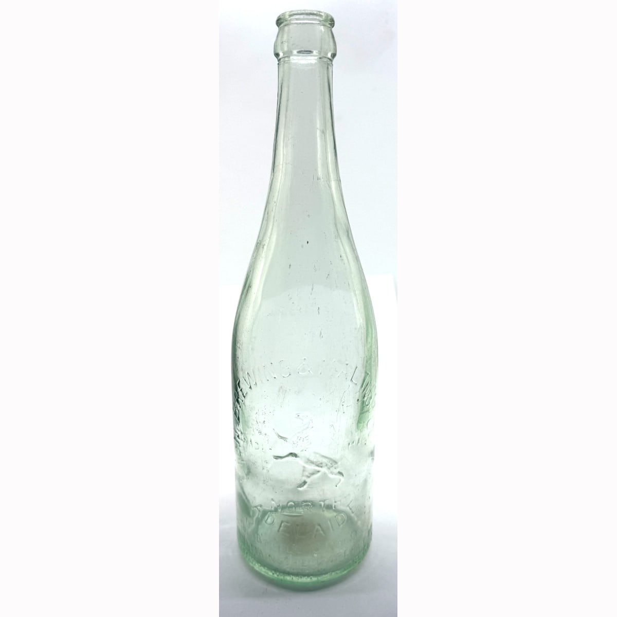 Crown Seal. Lion Brewing & Malting Coy Ltd, North Adelaide. Rampant Lion. Aqua. 26 oz. (South Australia)
