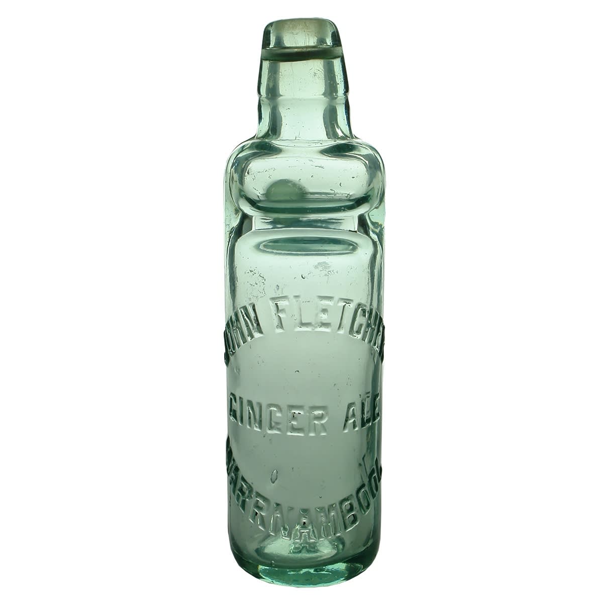 2 John Fletcher, Ginger Ale, Warrnambool Codd Bottles. All Way Pour and Dobson. 10 oz. (Victoria)