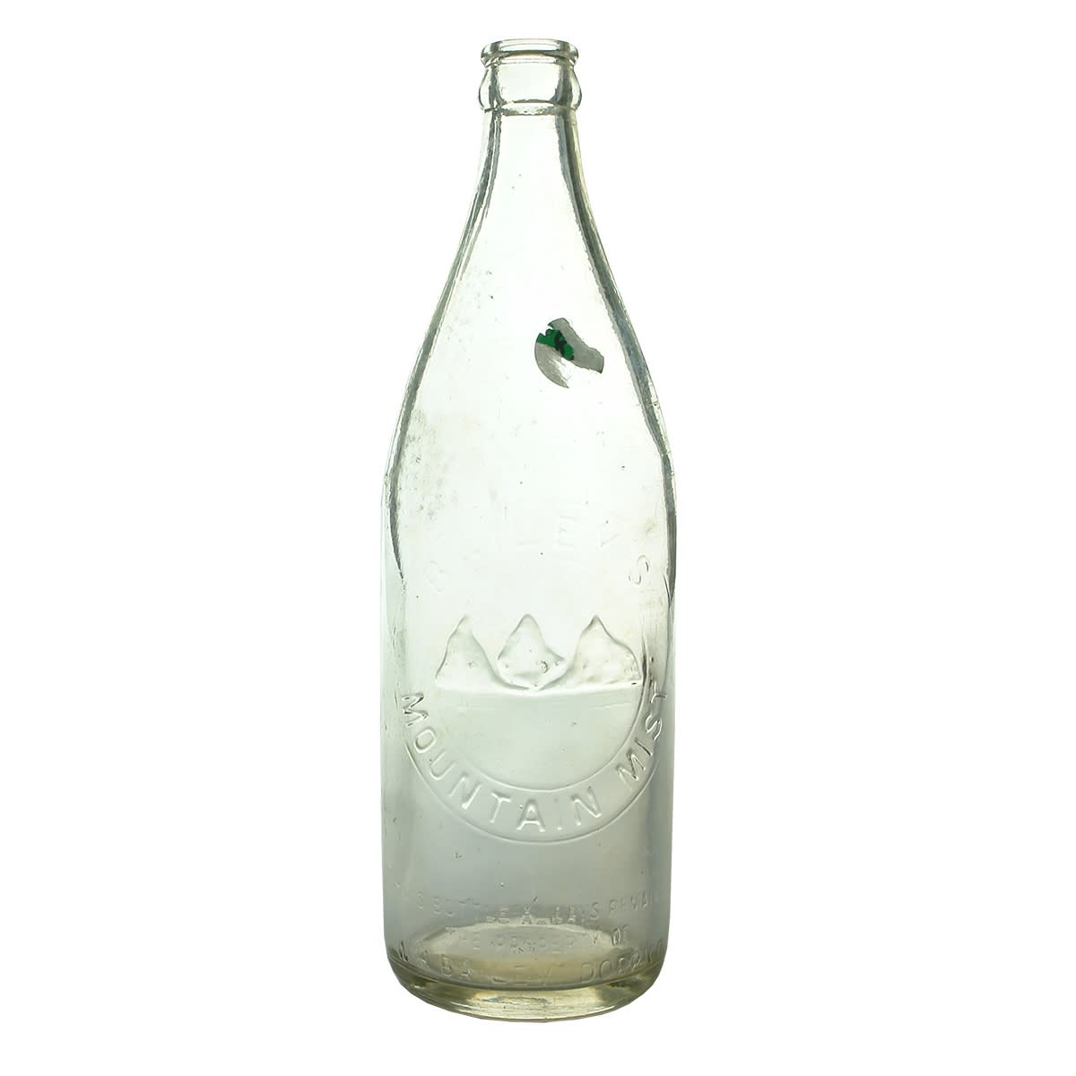 2 Crown Seals. Bailey's Mountain Mist, Dorrigo. Clear. 24 oz; Moglia & Smith, Temora. Clear. 10 oz. (New South Wales)