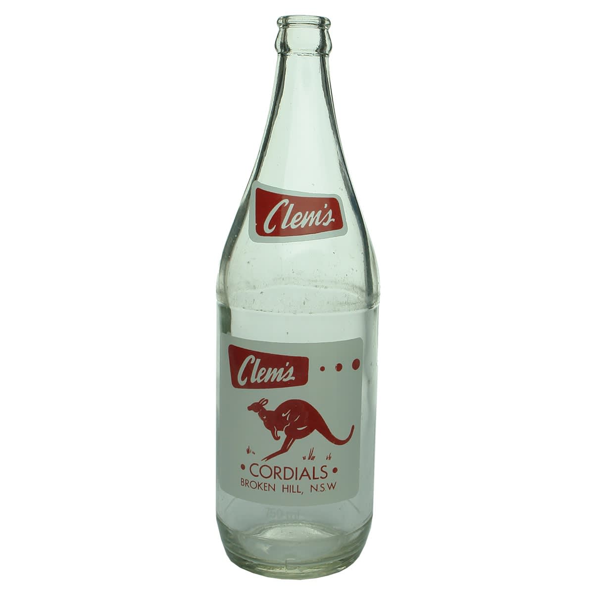 Pair of Ceramic Label Crown Seals: Clem's Cordials, Alma Cordial Factory, Broken Hill; Ryan's Cordials, Armidale. (New South Wales)