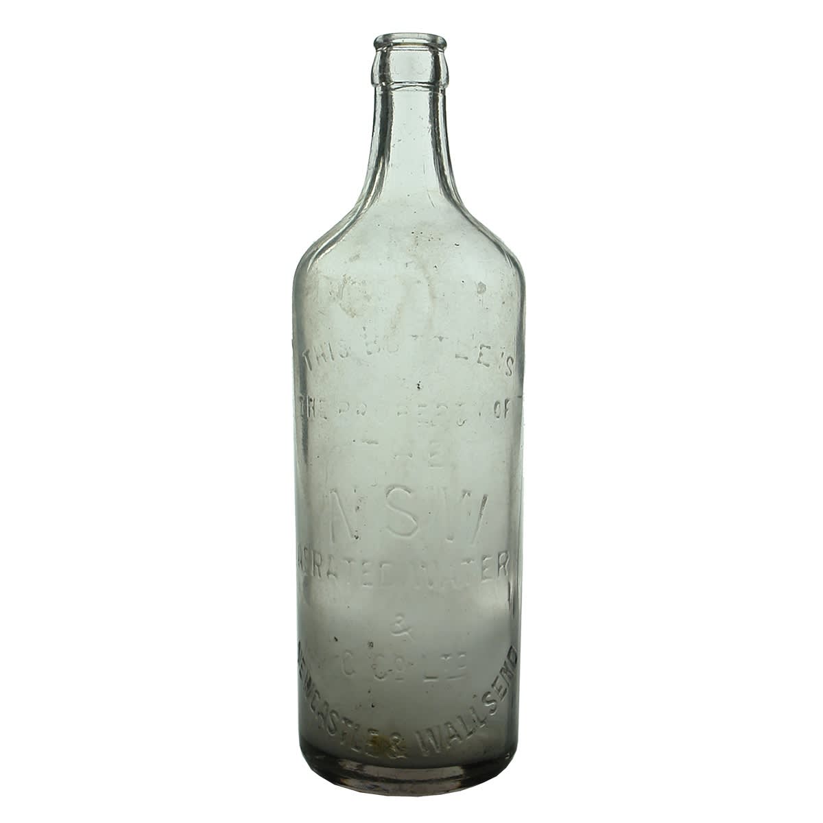 2 Crown Seals: The NSW Aerated Water & C. Co. Ltd. Newcastle & Wallsend; Mullens & Co Newcastle. Shouldered 24 oz. (New South Wales)