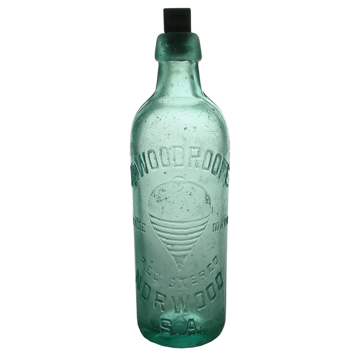 2 Internal Threads. Both W. Woodroofe Norwood. Early blob top and machine top in clear. (South Australia)