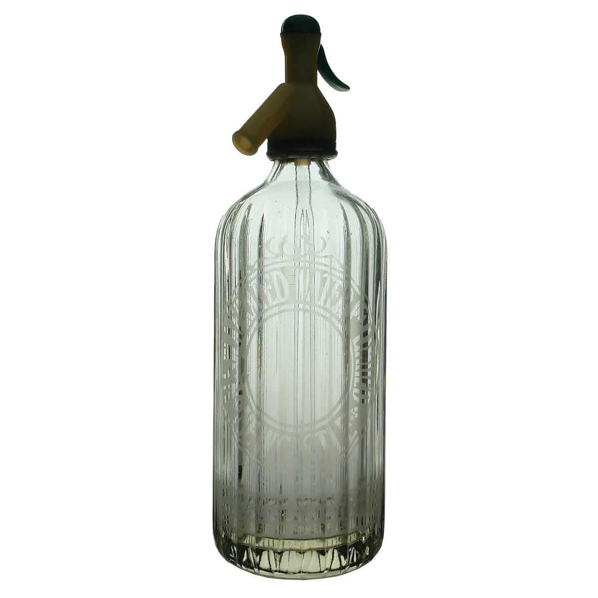 2 Soda Syphons: NSW Aerated Water Pty Ltd Newcastle; H. C. Margin Pty Ltd Woy Woy. Clear. 30 oz. (New South Wales)