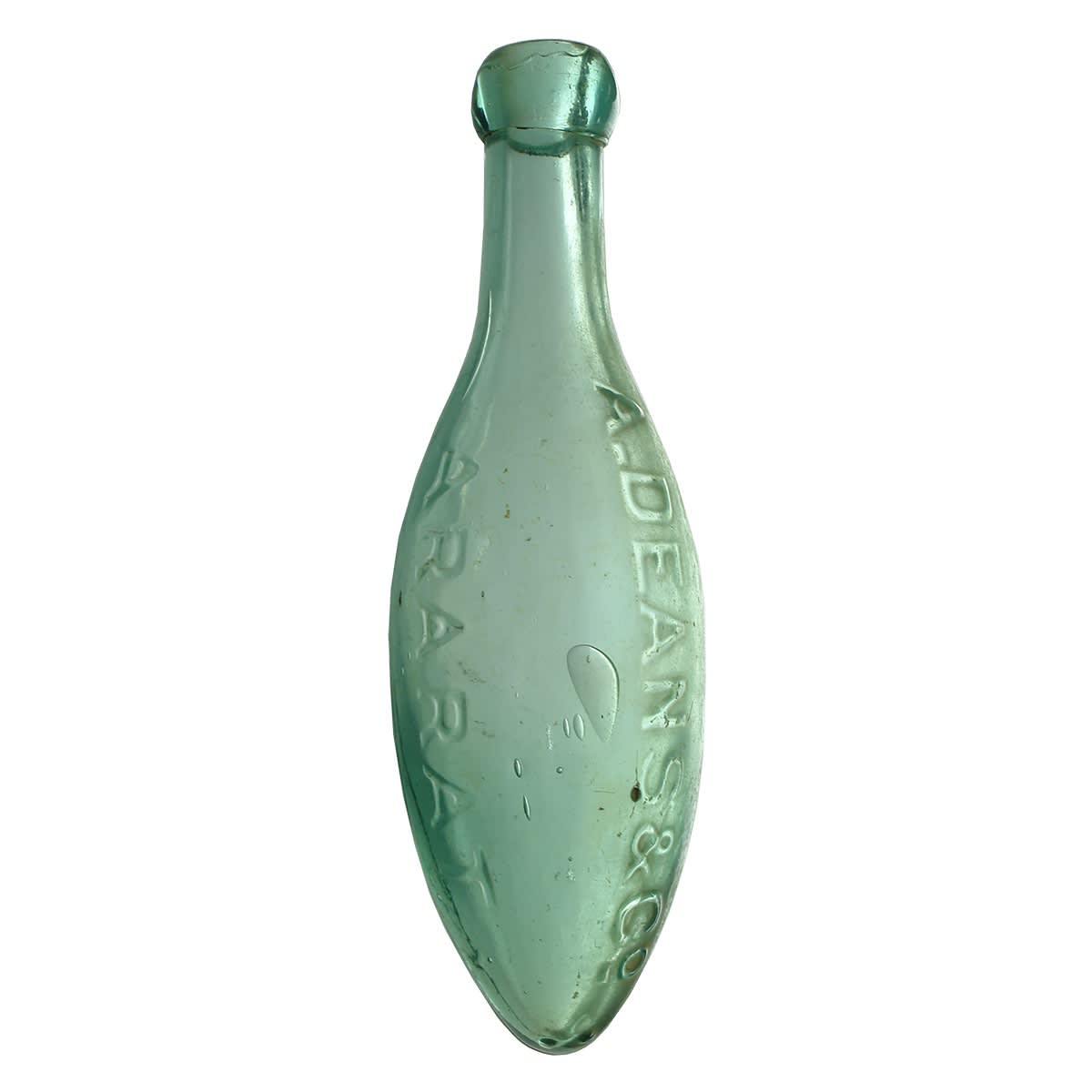 3 Aerated Waters: A. Deans & Co Ararat, Torpedo; E. Rowlands Pty Ltd Skittle; E. Rowlands, Ballarat, Melbourne, Sydney dump crown seal.