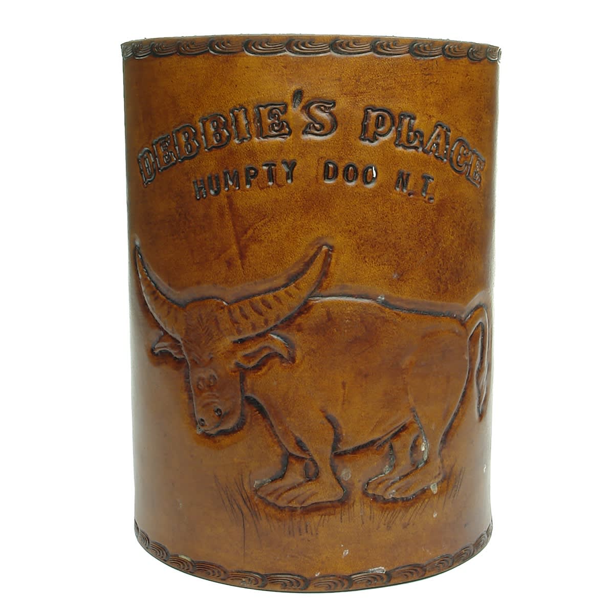Extra large leather stubby holder. Darwin Stubby size. Debbie's Place. Humpty Doo N. T. Buffalo.