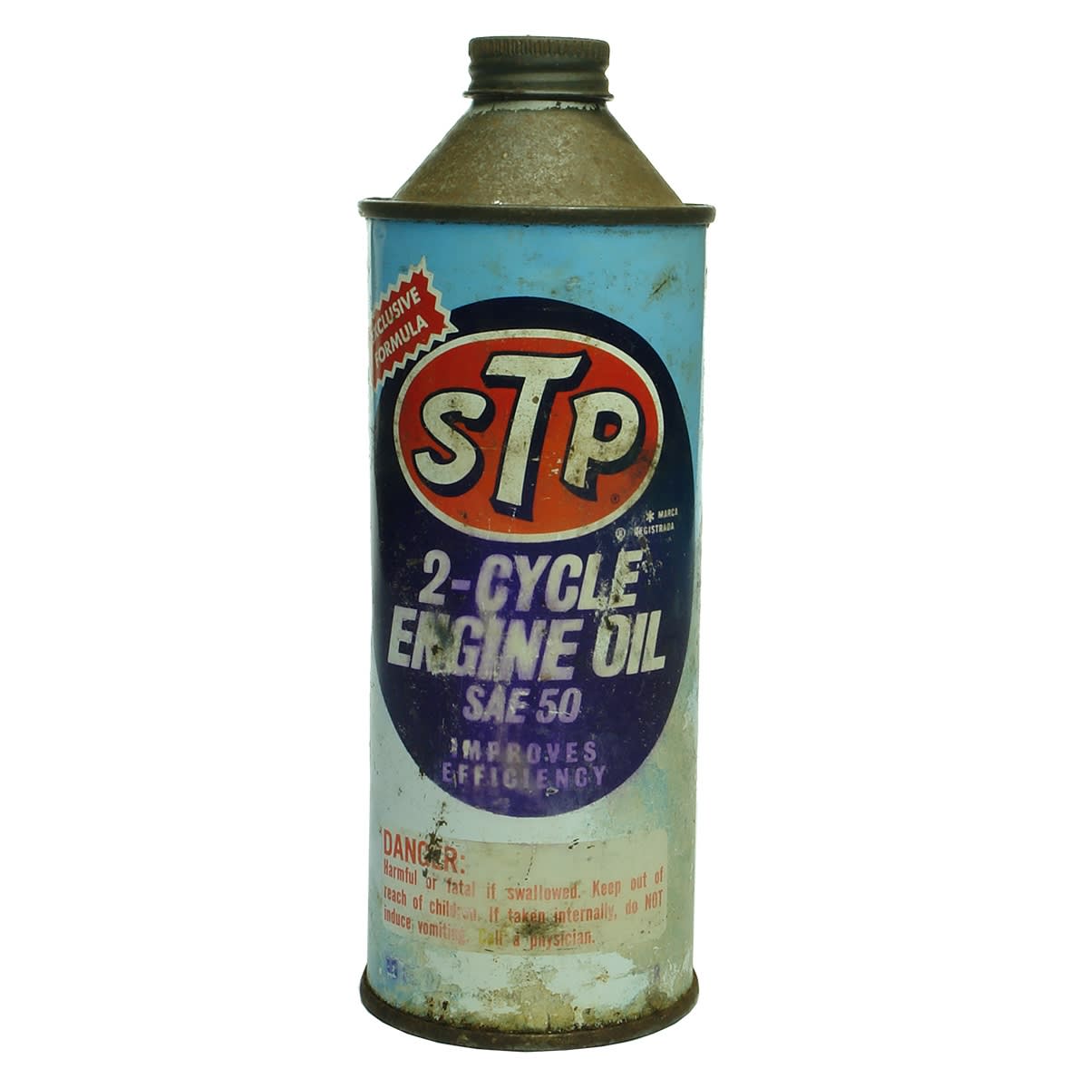 Garagenalia. STP 2-Cycle Engine Oil, SAE 50. 10 oz tin. (Illinois, (United States)
