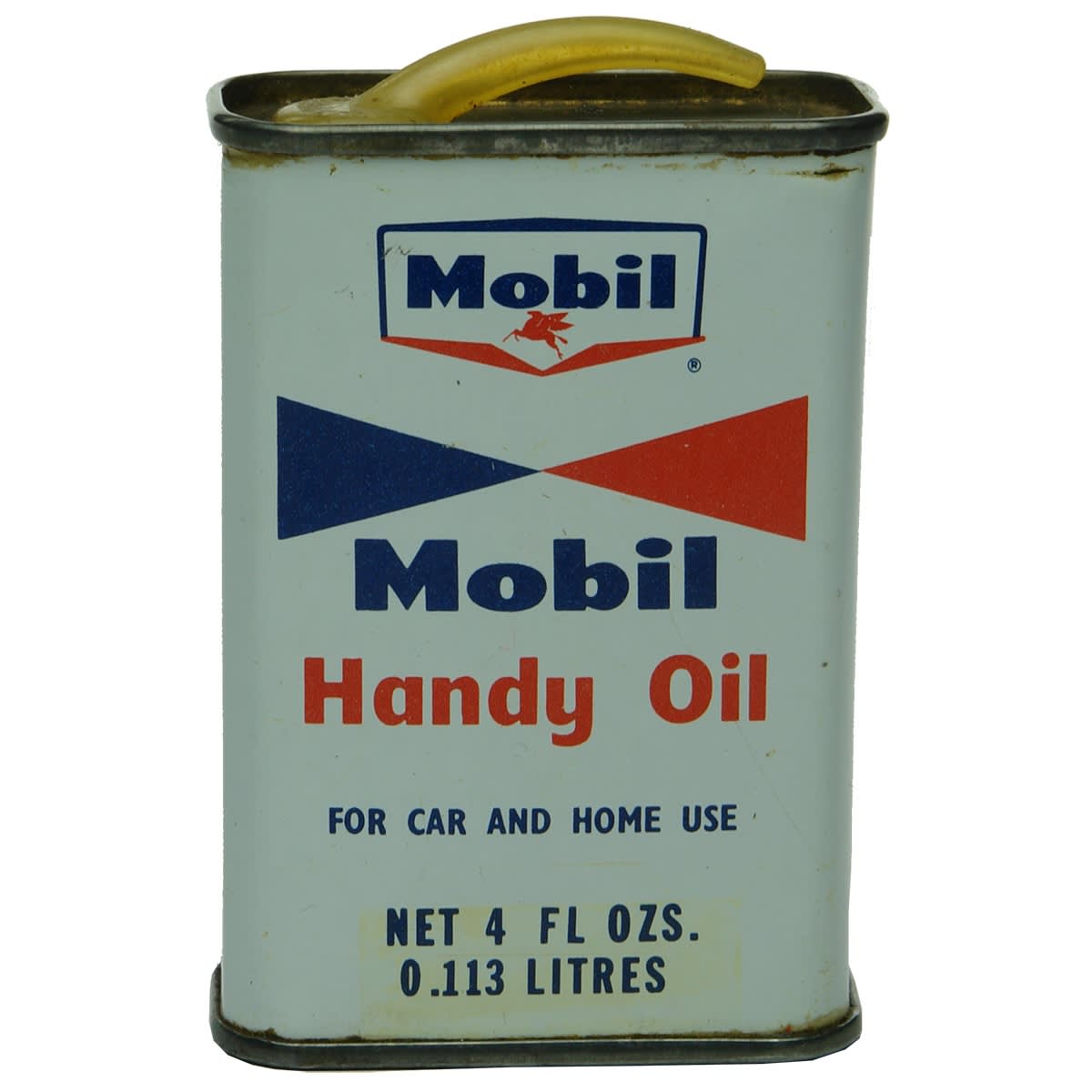 Tin. Mobil Handy Oil For Car and Home Use. 4 oz.