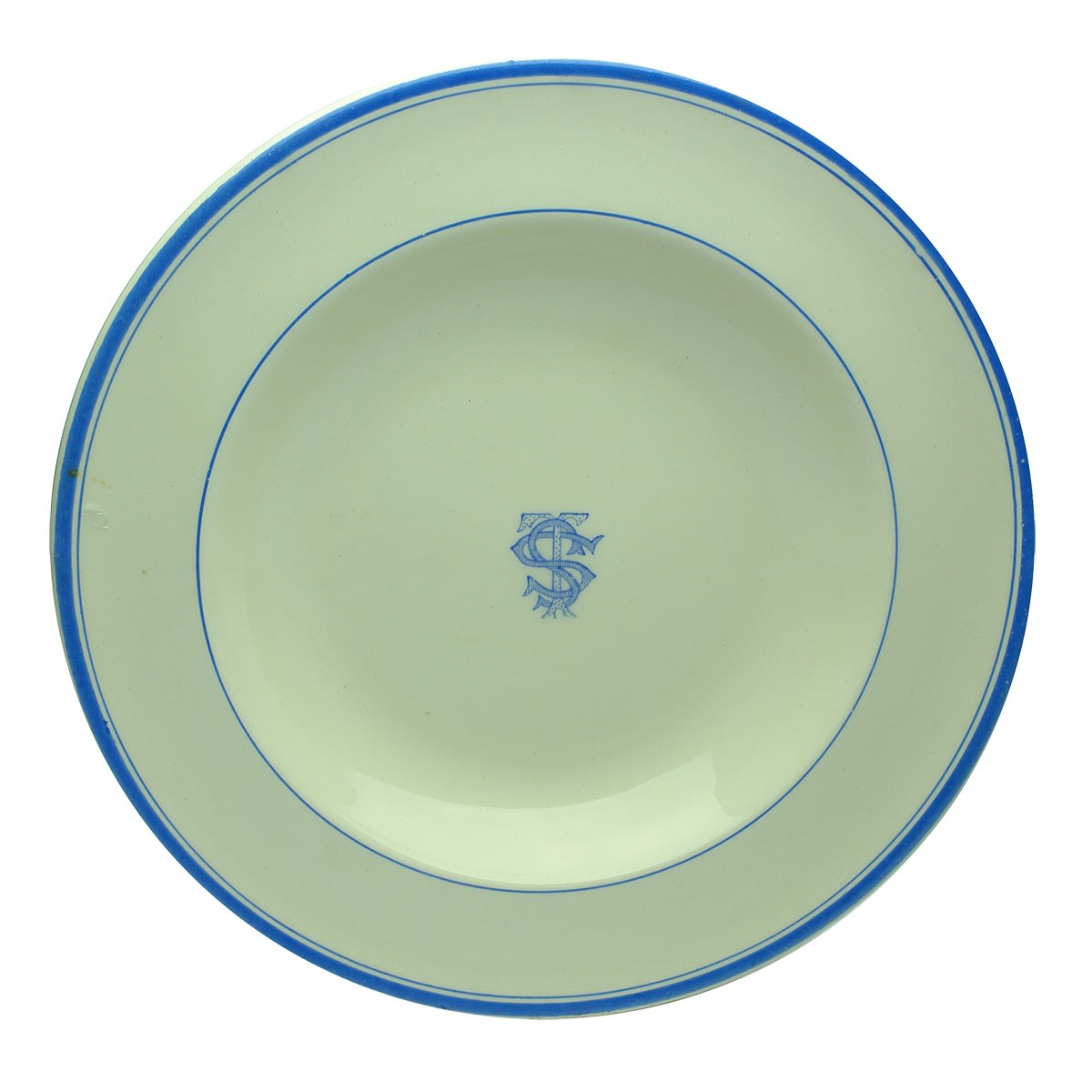 5 Shipping Items: SSL Bowl & Side Plate; Sitmar Line Cup; Adelaide Steamship Co Milk Jug; Bank Line Coffee Cup.