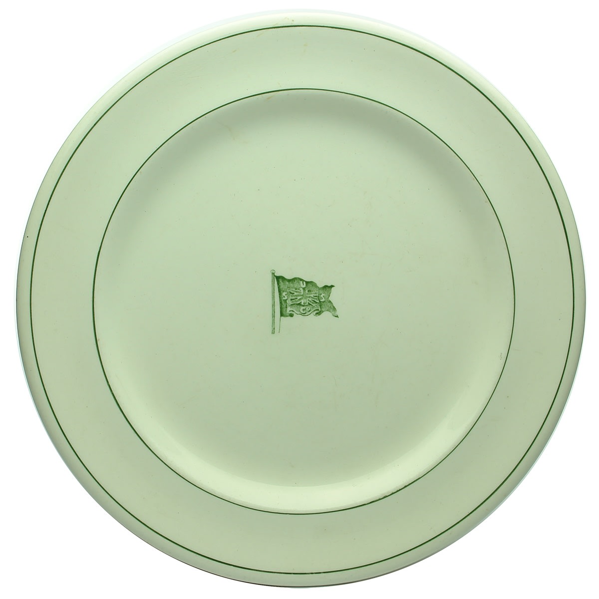 4 Shipping Items. All USS Co. Dinner Plate; Saucer; Side Plate and Soup Bowl.