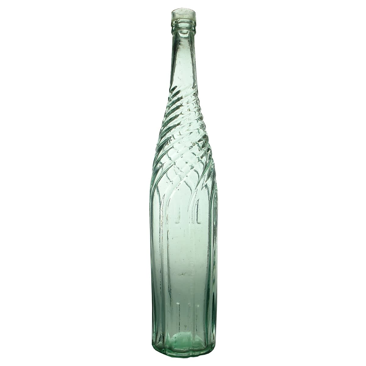 2 Cordials: Large swirled pattern bottle; Toohey's Ltd Cordials.