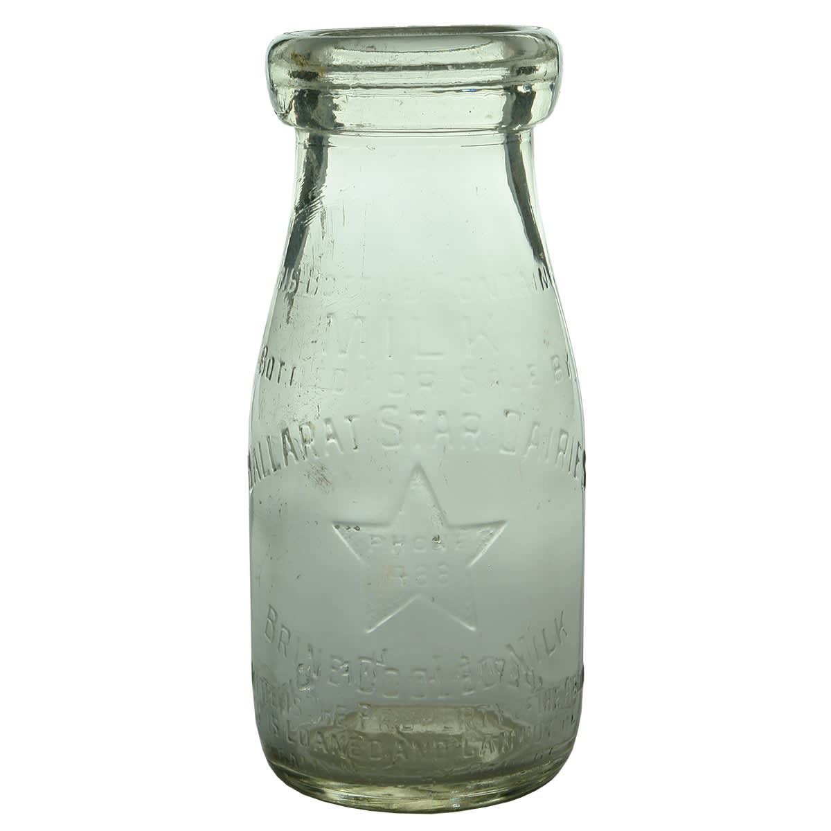 3 Half Pint Milks: Ballarat Star Dairies (Base 555); Grimes Pty Ltd Malvern (Base 109); H. Larcher & Son Pty Ltd Fitzroy (Base 14). (Victoria)