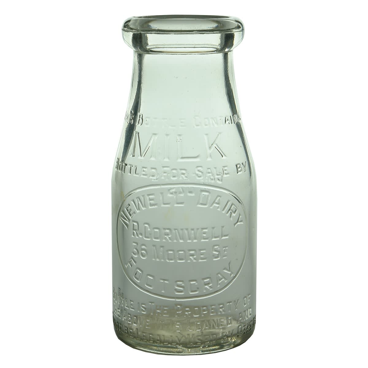 2 Half Pint Milks: Newell Dairy, R. Cornwell, Footscray (Base 213); J. Richards, Glengala Dairy, Sunshine. (Base 231). (Victoria)