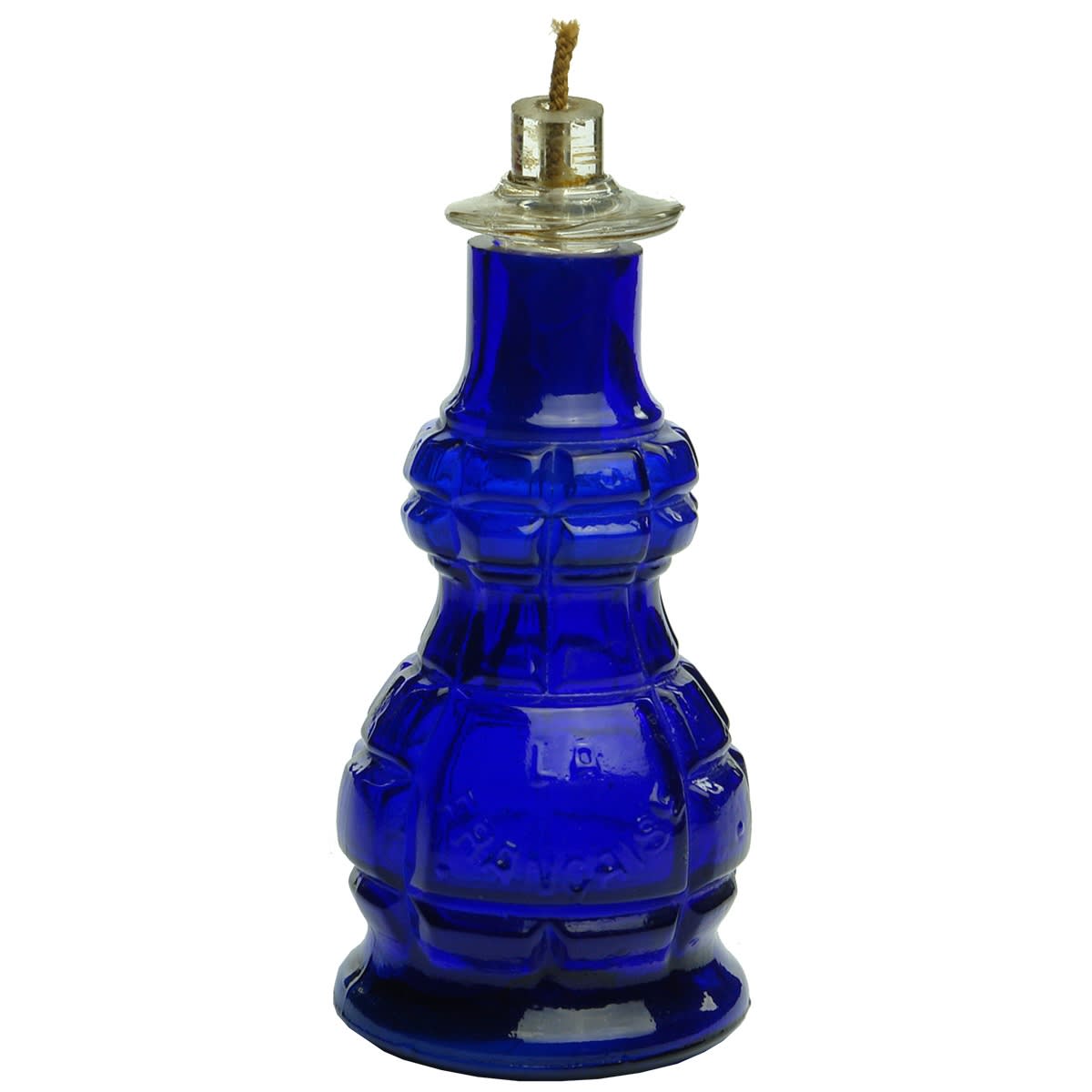 Lamp. La Francaise Ornate Cobalt Night Light. (The Frenchwoman, France)