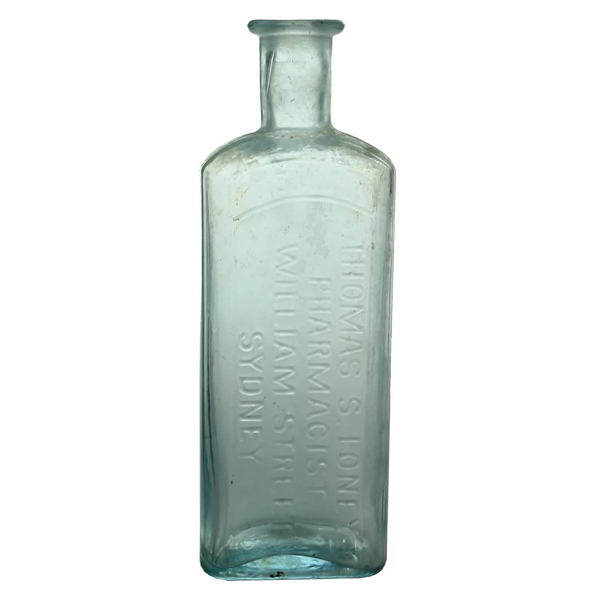 5 Chemist Bottles: Thomas Loney, Sydney; Anthony Hordern & Sons; W. H. McCarthy; Washington H. Soul Pattinson & Co Ltd; P. Rely, Darlinghurst. 8 oz. (New South Wales)