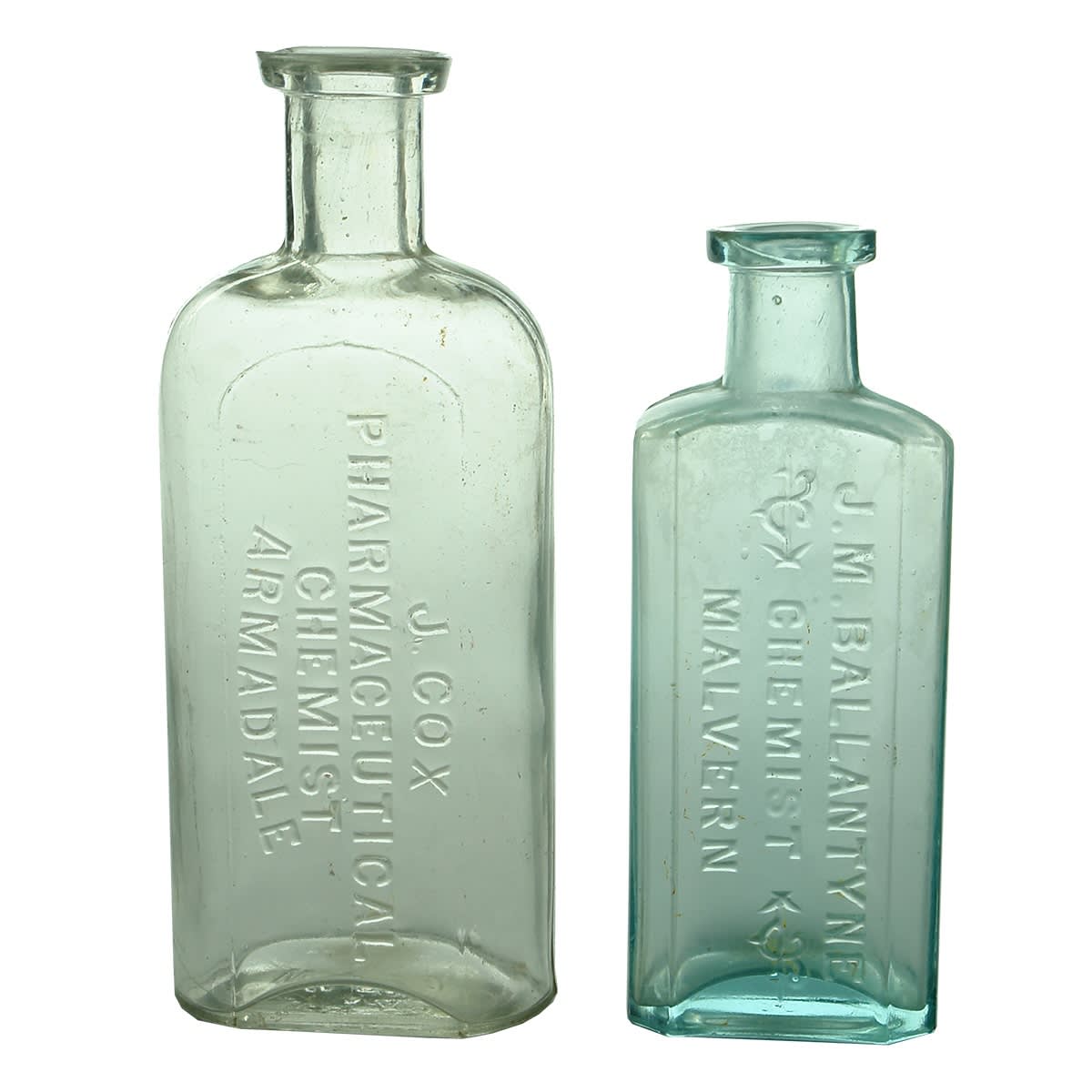 5 Bottles: Cox Armadale; Ballantyne Malvern; Rowlands Macassar Oil; Congreve's Elixir; CDMC.