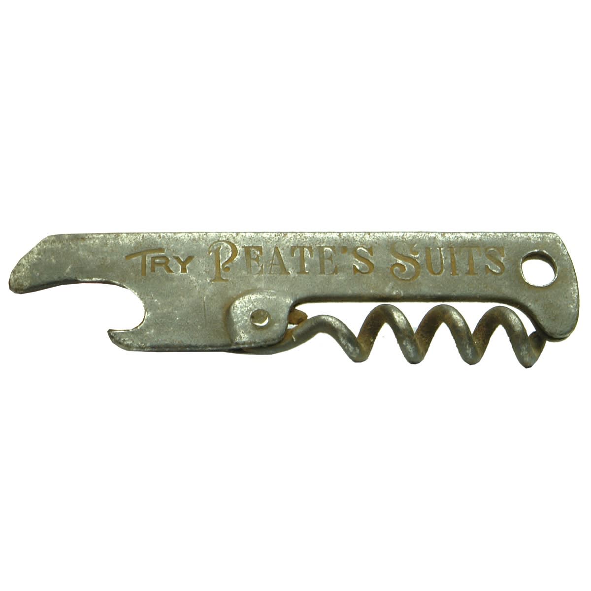 Opener. Try Peate's Suits Crown Seal Opener and Corkscrew. (Newcastle, New South Wales)