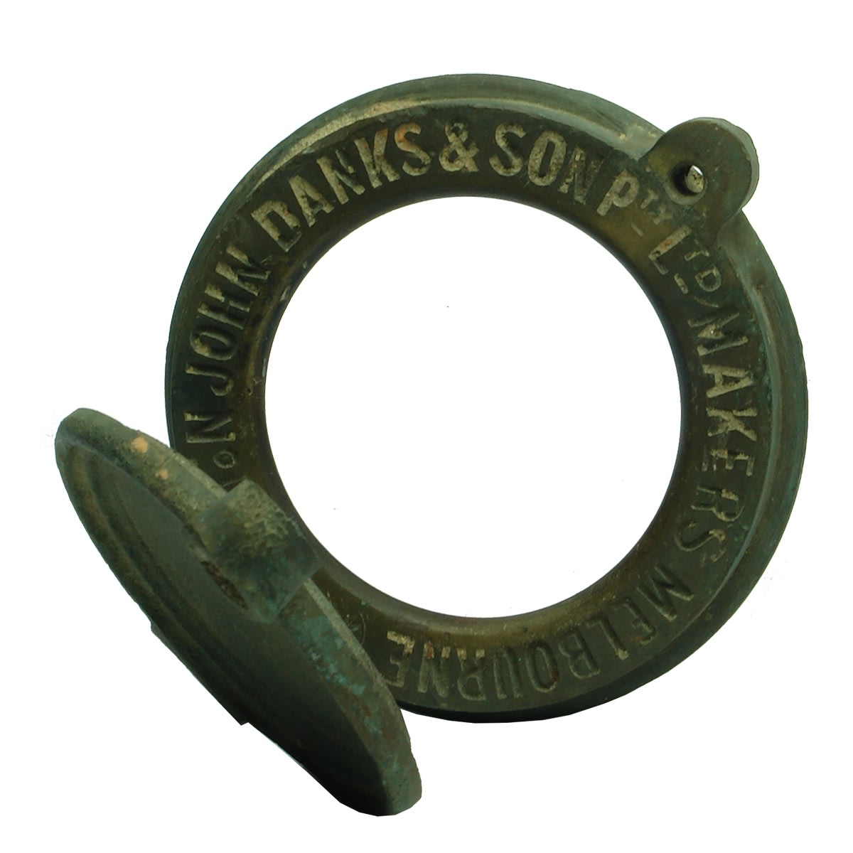 Metalware. John Danks & Son Pty Ltd Makers, Melbourne Fire Hydrant Lid. (Victoria)