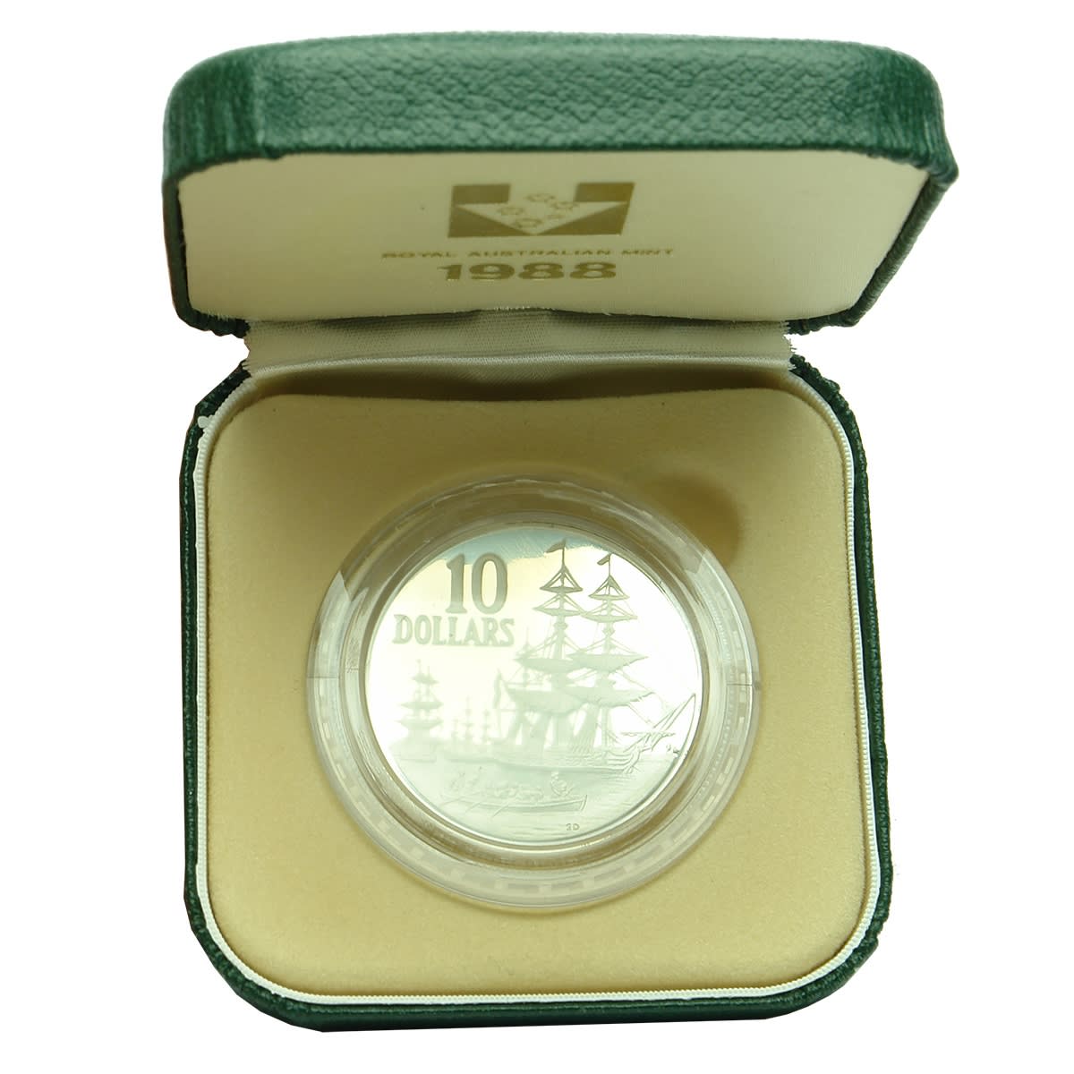 Numismatics. Royal Australian Mint $10 Proof Silver Coin, 1988.
