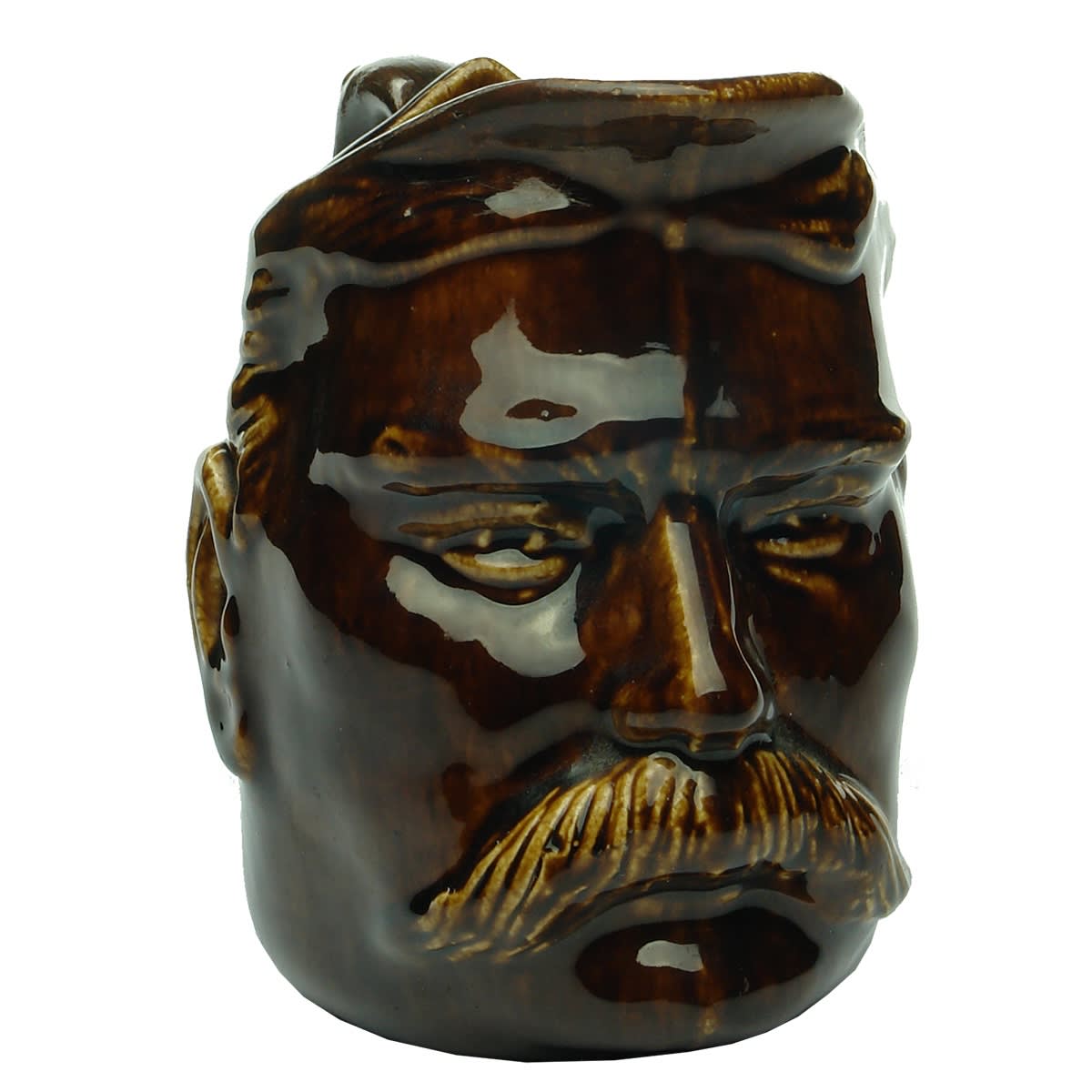 Pottery. Lord Kitchener Face Jug. Attributed to Bendigo Pottery. (Victoria)