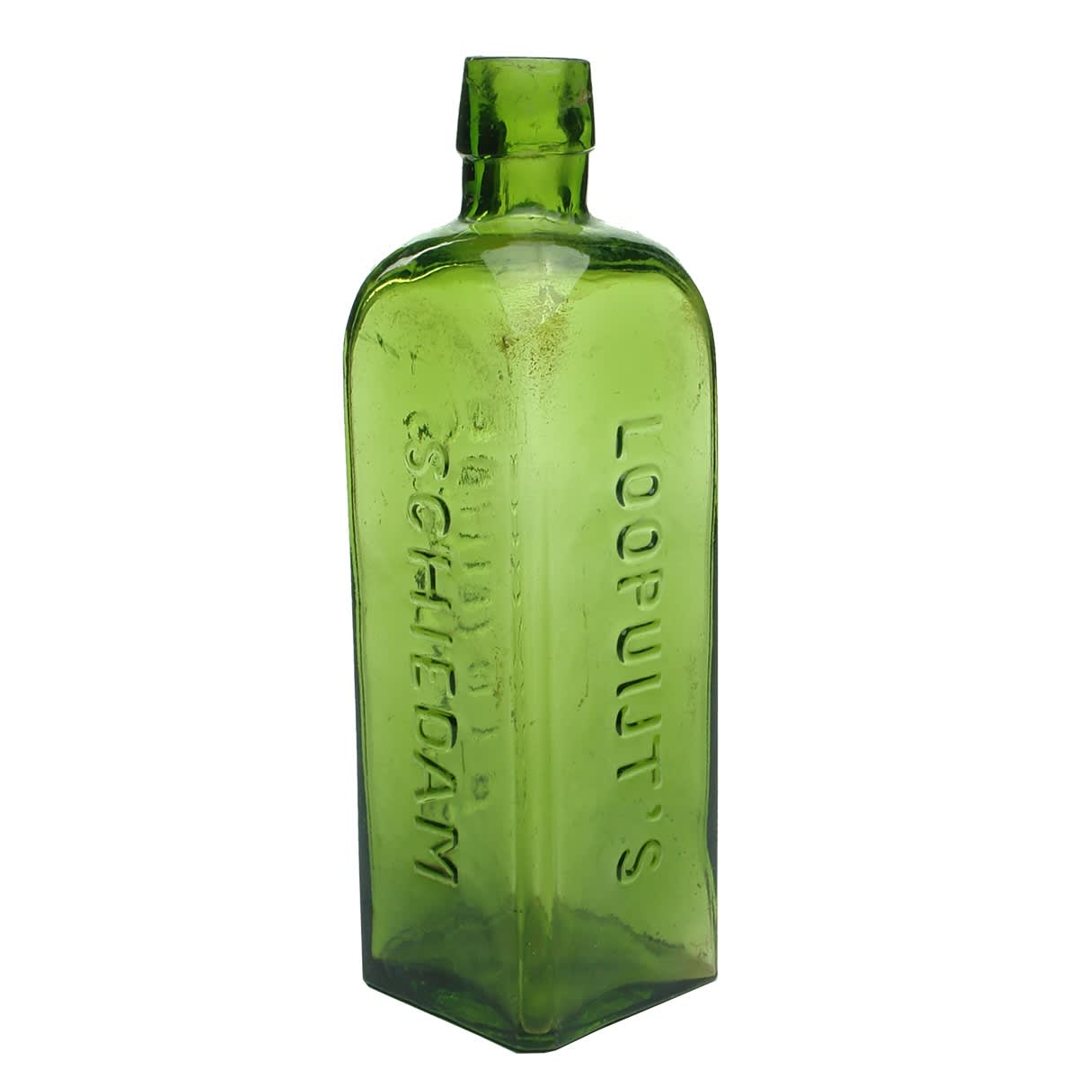 3 Schnapps: Loopuijt's; Udolpho wolfe's; J. A. J. Nolet's. 13 oz.