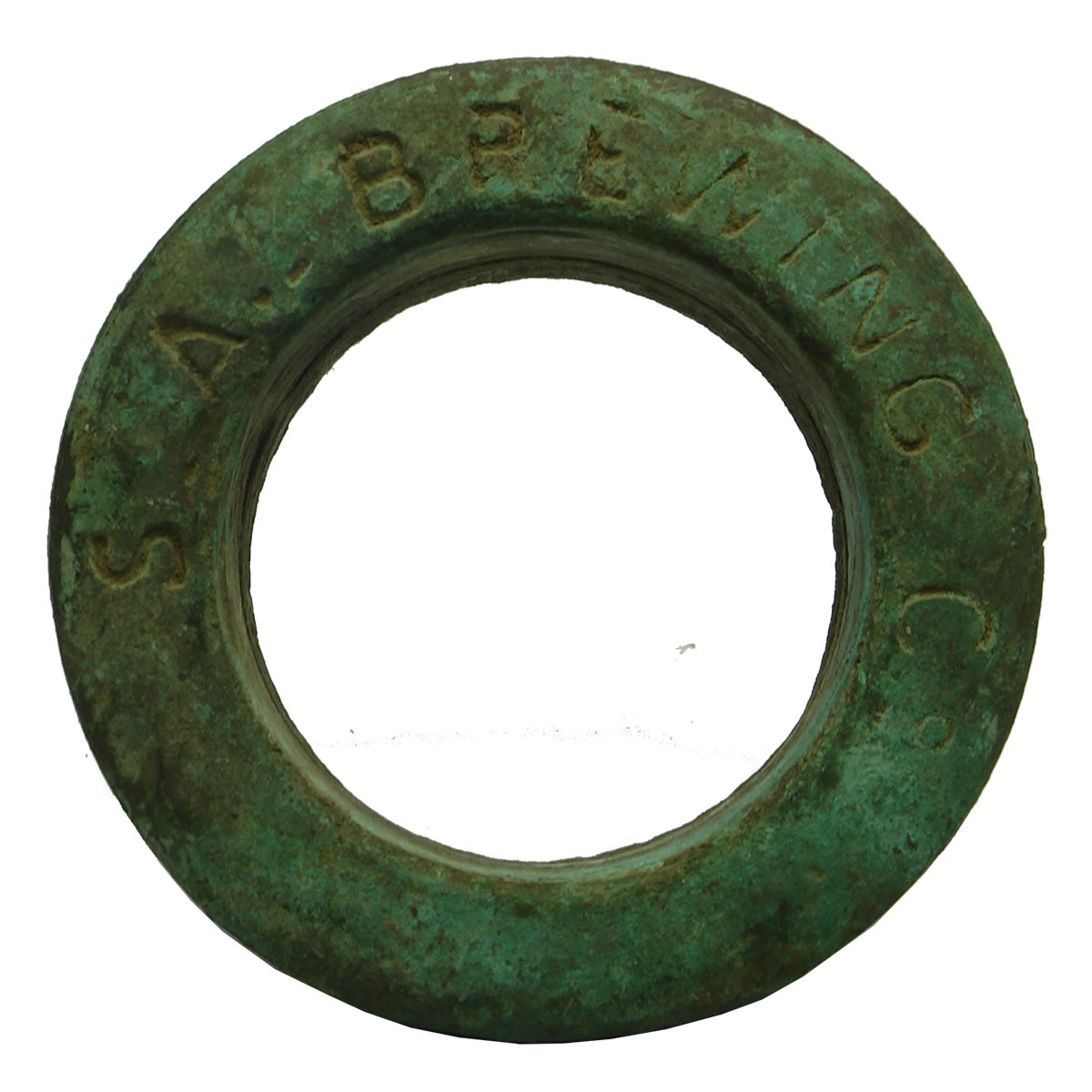 Brass Barrel Bung. S. A. Brewing Co. (South Australia)