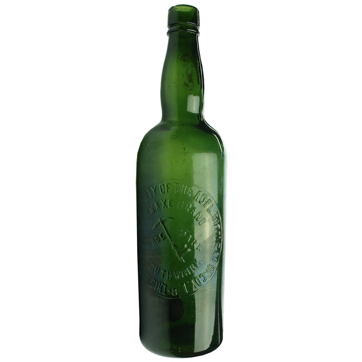2 Fortified Wines. Pickaxe. Adelaide Bottle Co-operative Company. Southwark. Green & Aqua. 26 oz. (South Australia)