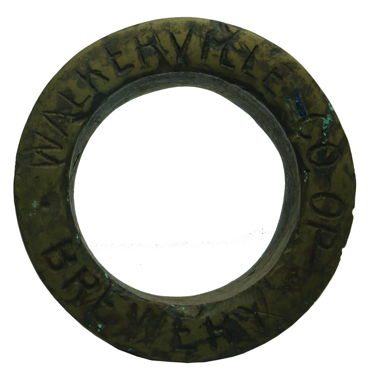 Brass Barrel Bung. Walkerville Co-Op Brewery. (South Australia)