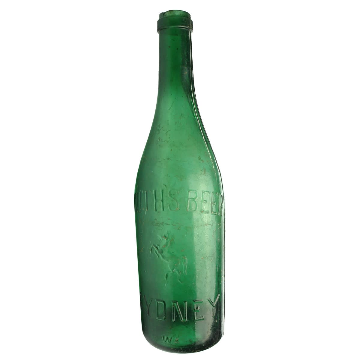 Beer. Tooth's Beer, Sydney. Rearing Horse. White Horse of Kent. W. 2. Bright Green (New South Wales)