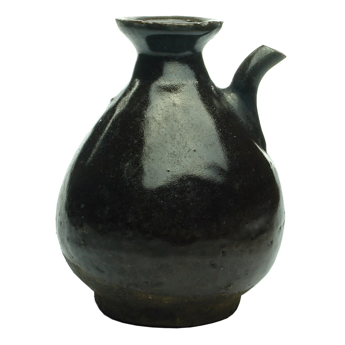 Chinese. Tiger Whisky with Spout. Chocolate Glaze. Characters to base.