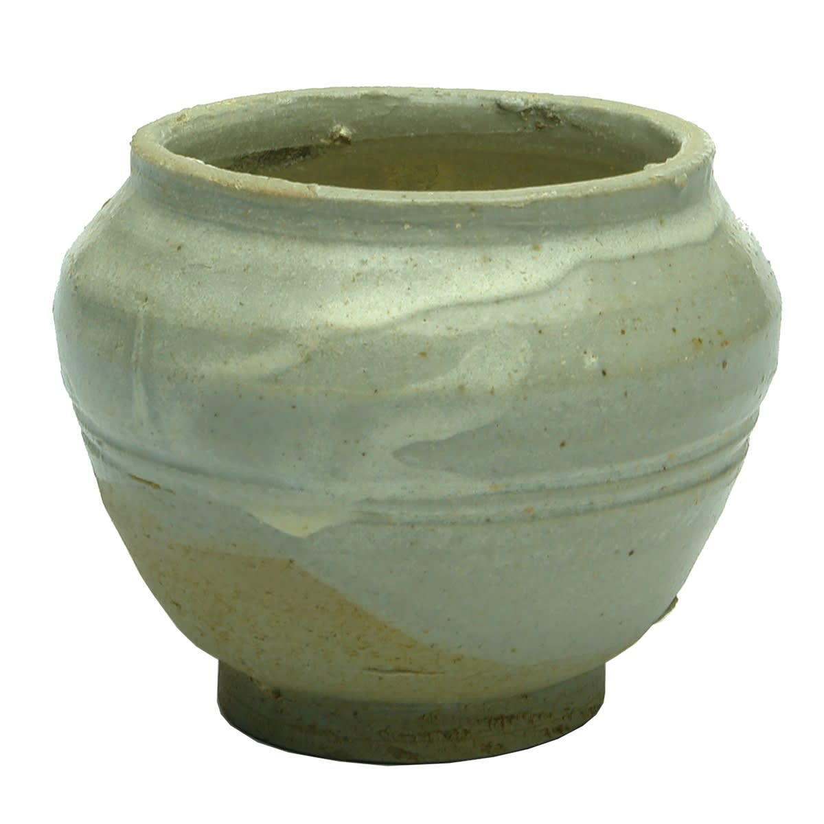 Chinese. Early small Chinese jar with grey glaze. 60 mm. (China)