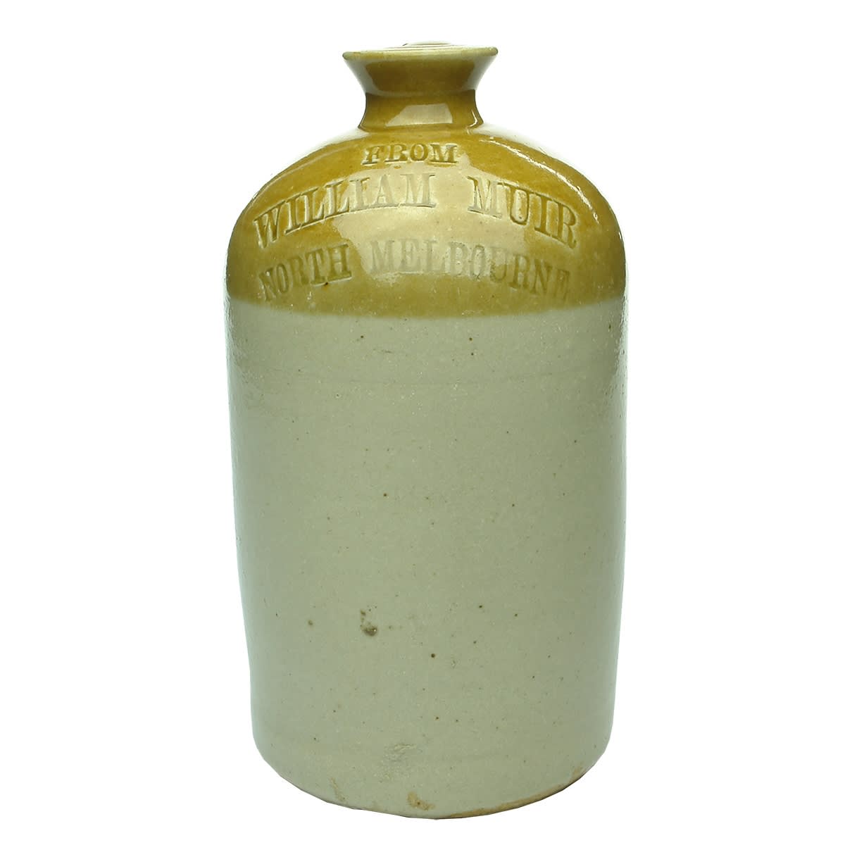 Demijohn. William Muir, North Melbourne. Quart. Impressed. (Victoria)