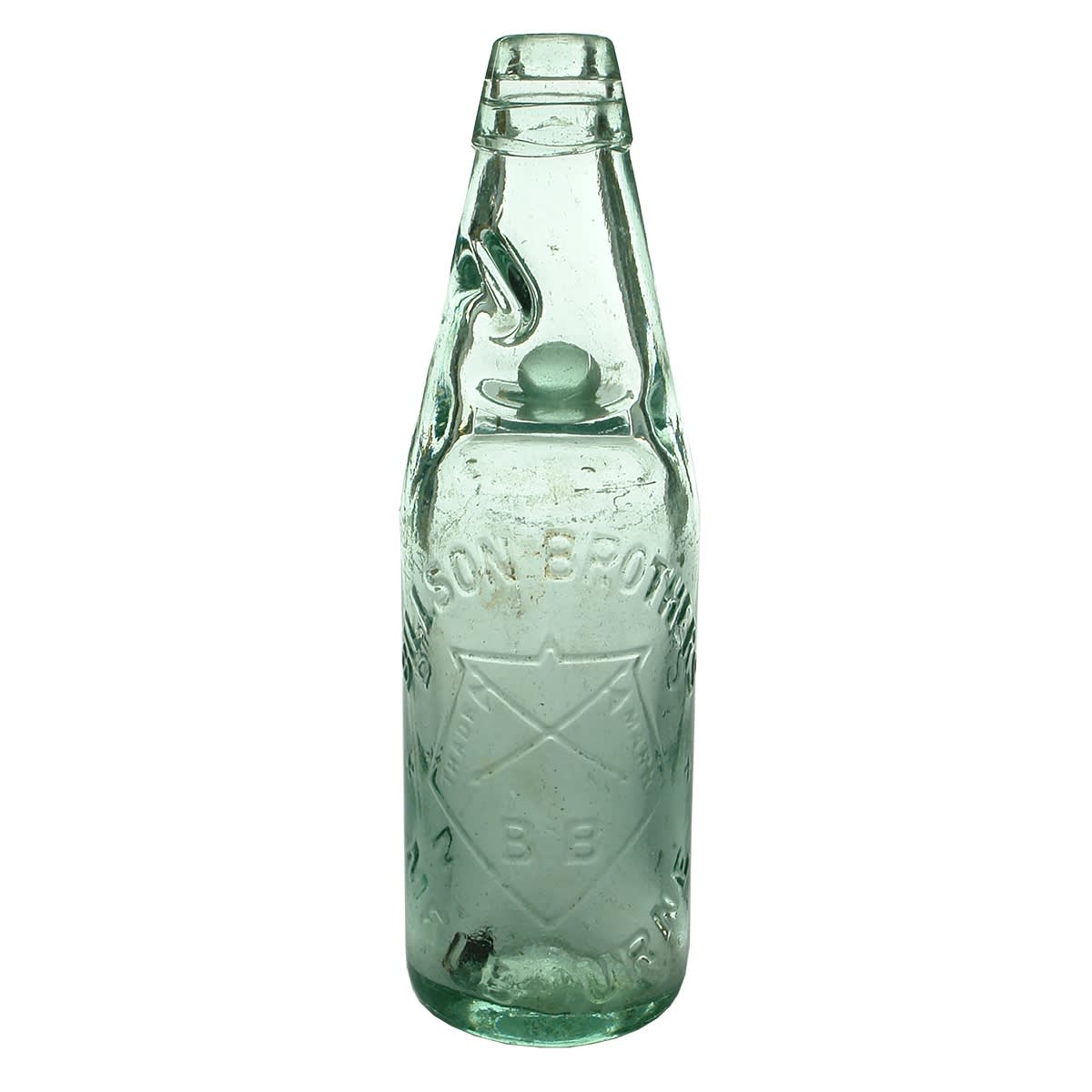 Codd. Billson Brothers, Melbourne. Crossed Axes. 10 oz. (Victoria)