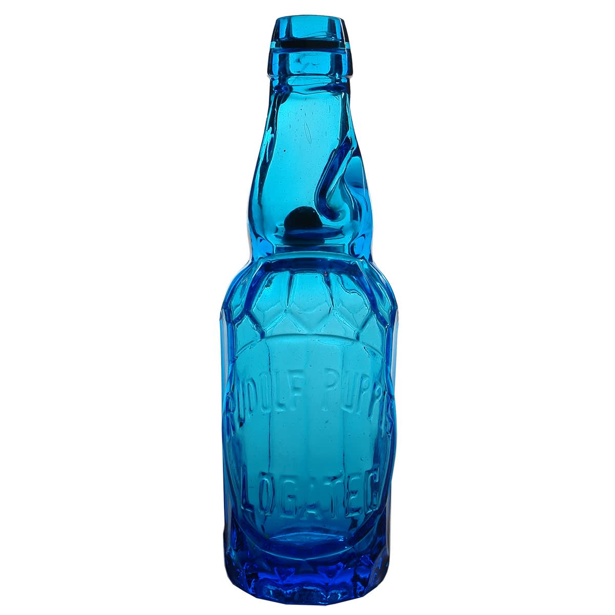 Codd. Rudolf Puppis, Logatec. Facetted Body. Composite Marble. Turquoise. 10 oz. (Slovenia)