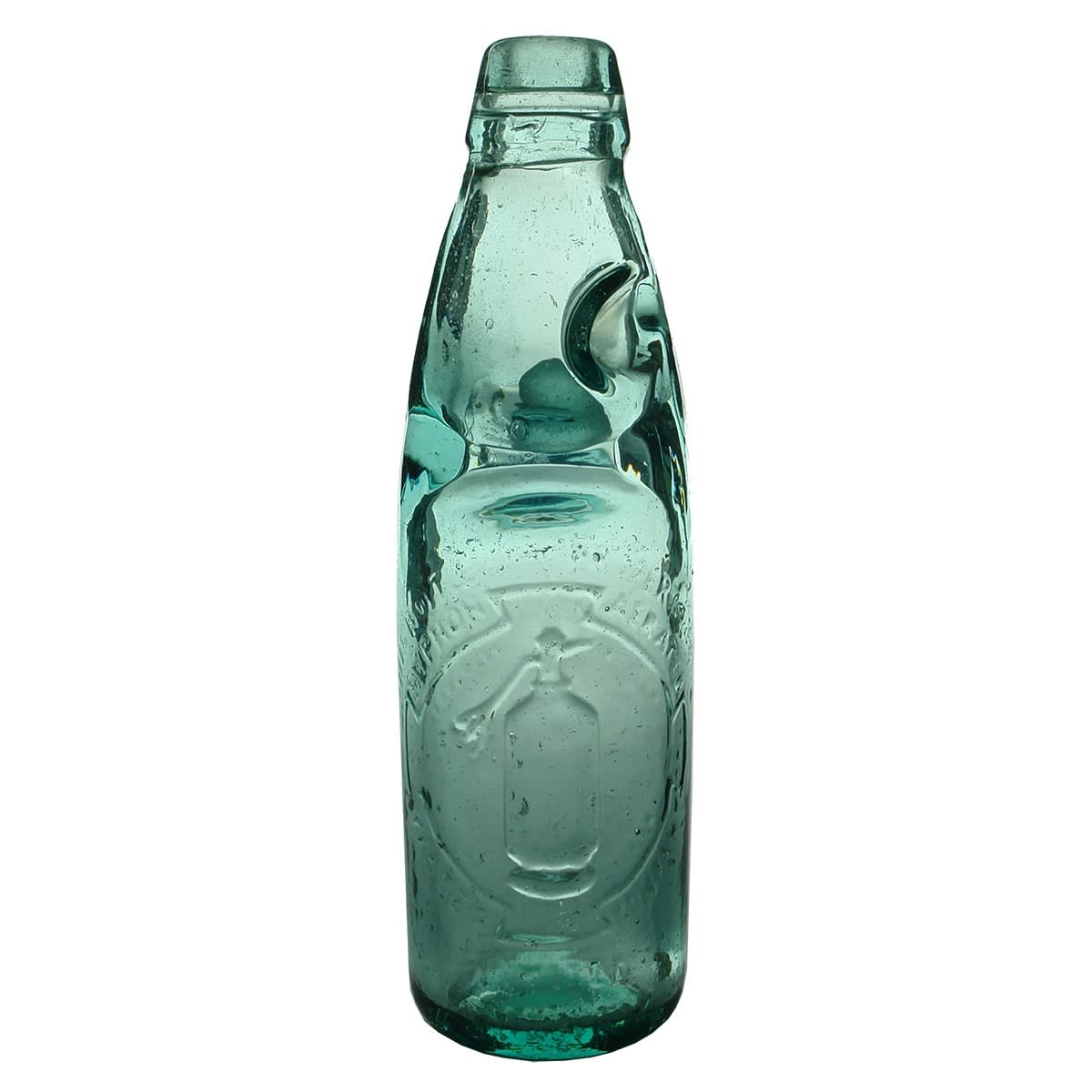 Codd. Syphon Aerated Water Company, Sydney. One way pour. Aqua. 6 oz. (New South Wales)