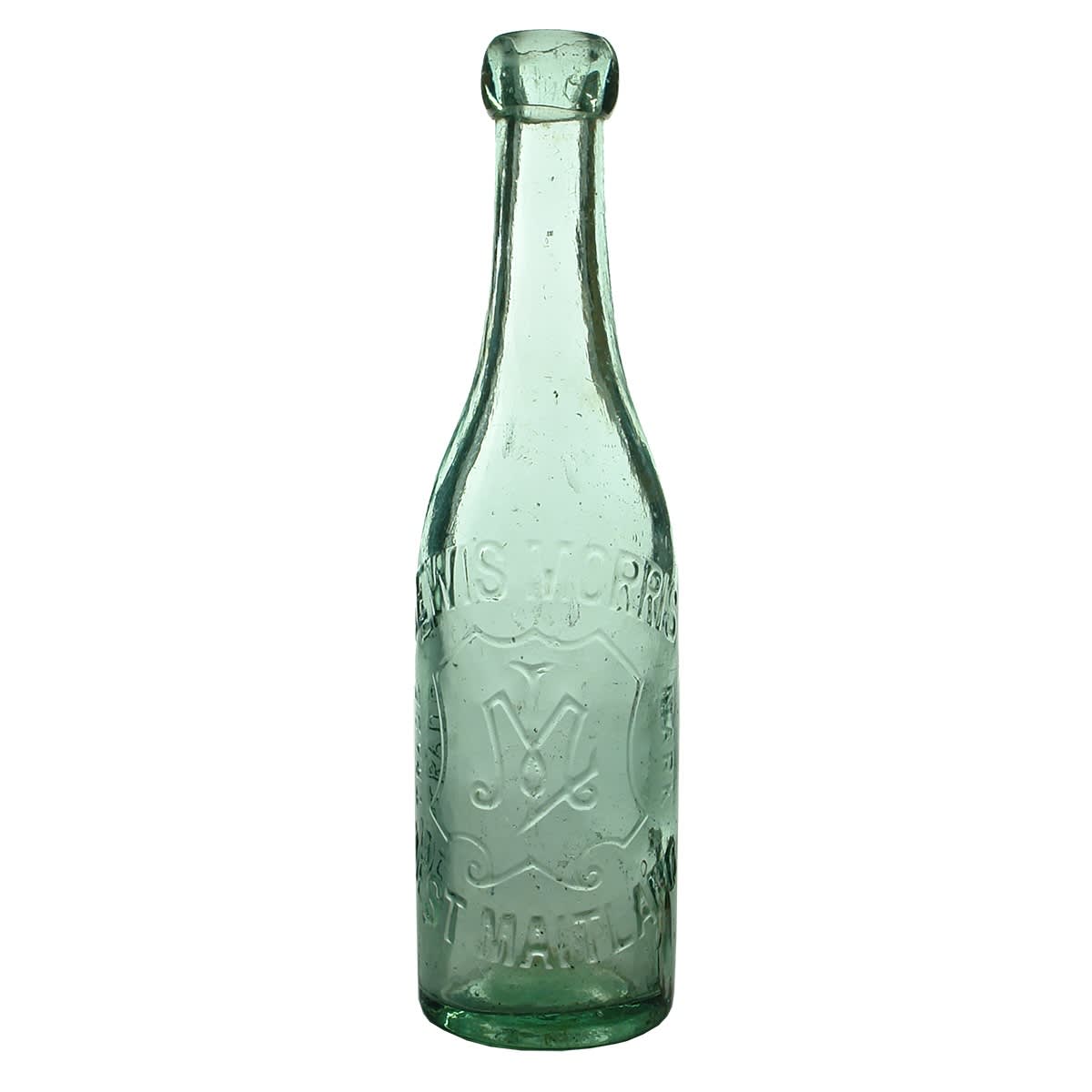 Blob top Soda. Lewis Morris, West Maitland. Monogram. (New South Wales)