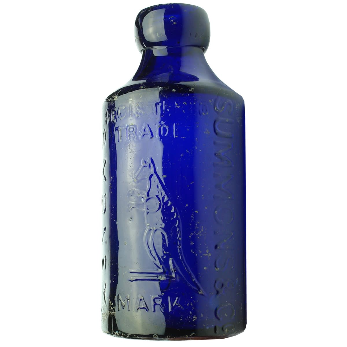 Blob Top Dump Soda. Summons & Co., Sydney. Kangaroo. Dark Blue. (New South Wales)
