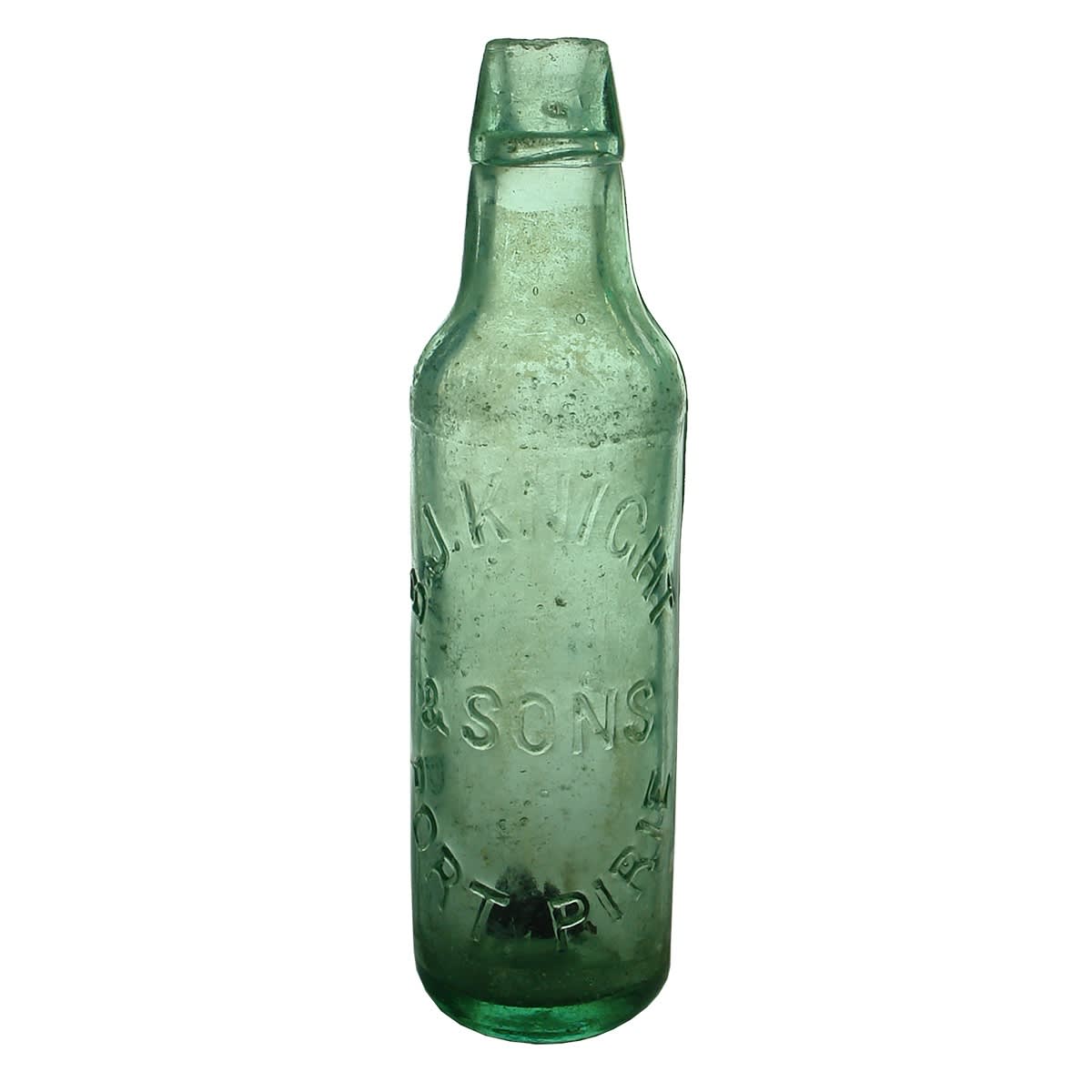 Lamont. B. J. Knight & Sons, Port Pirie. FBH. Aqua. 10 oz. (South Australia)