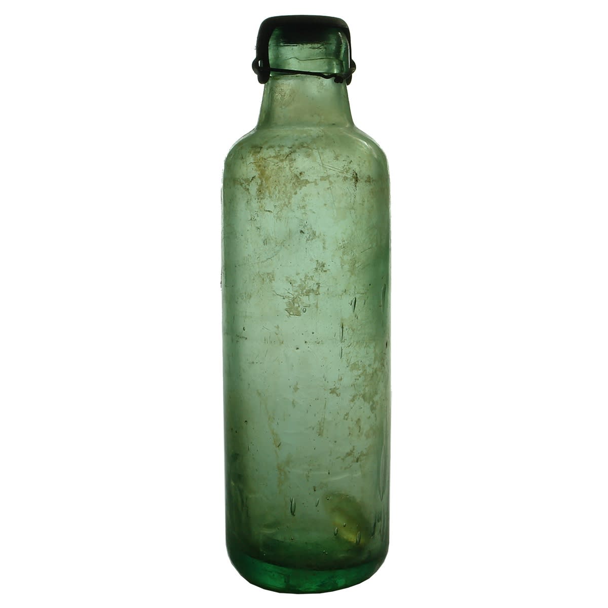 Patent. Horners Patent with Egg Shaped marble. Aqua. 10 oz.