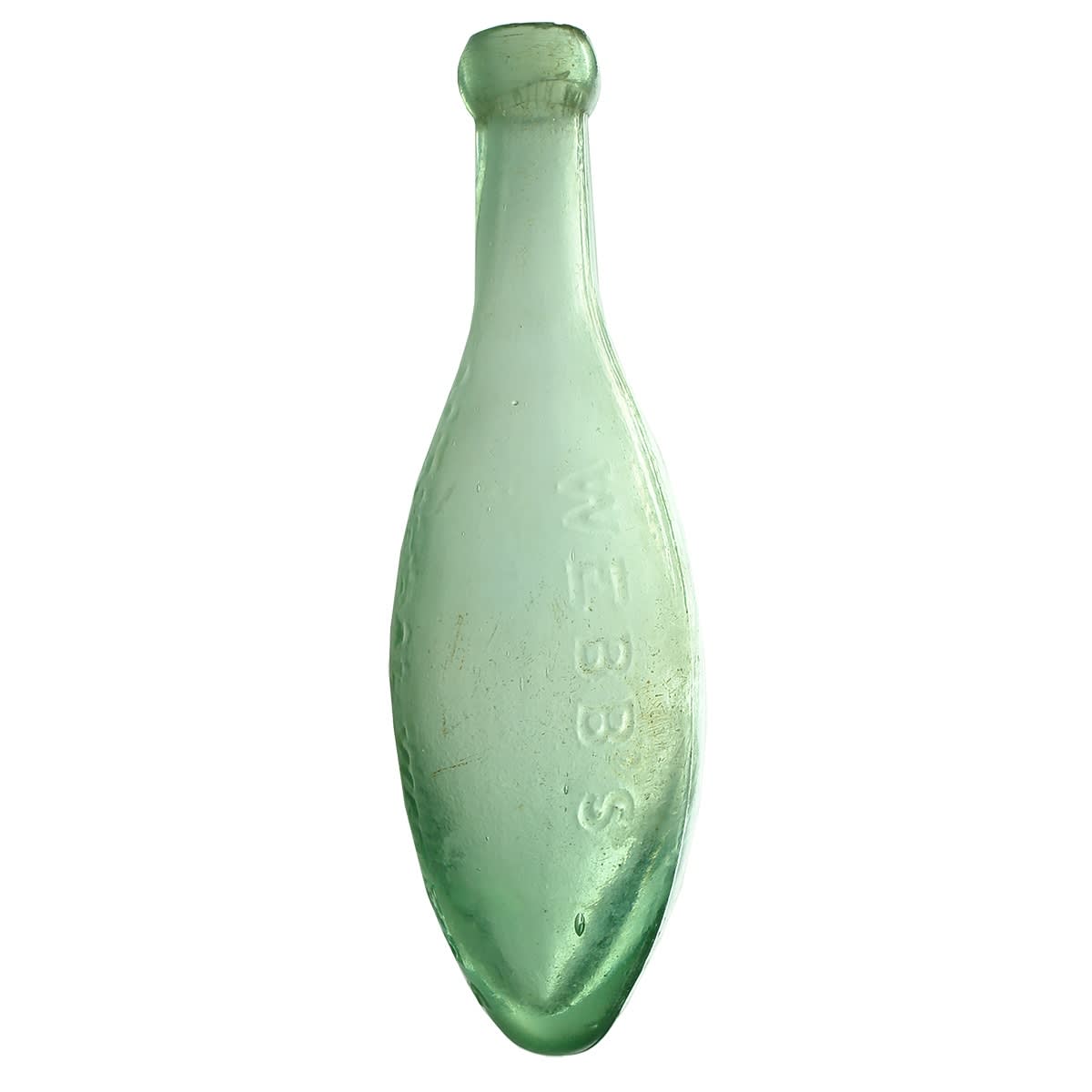 Torpedo. Webb's Mineral Waters, London. Aqua. 10 oz. (United Kingdom)
