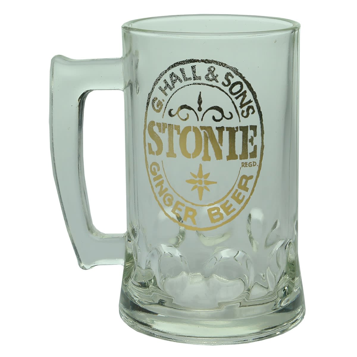 Ginger Beer. G. Hall & Sons, Stonie. Advertising Glass. (South Australia)