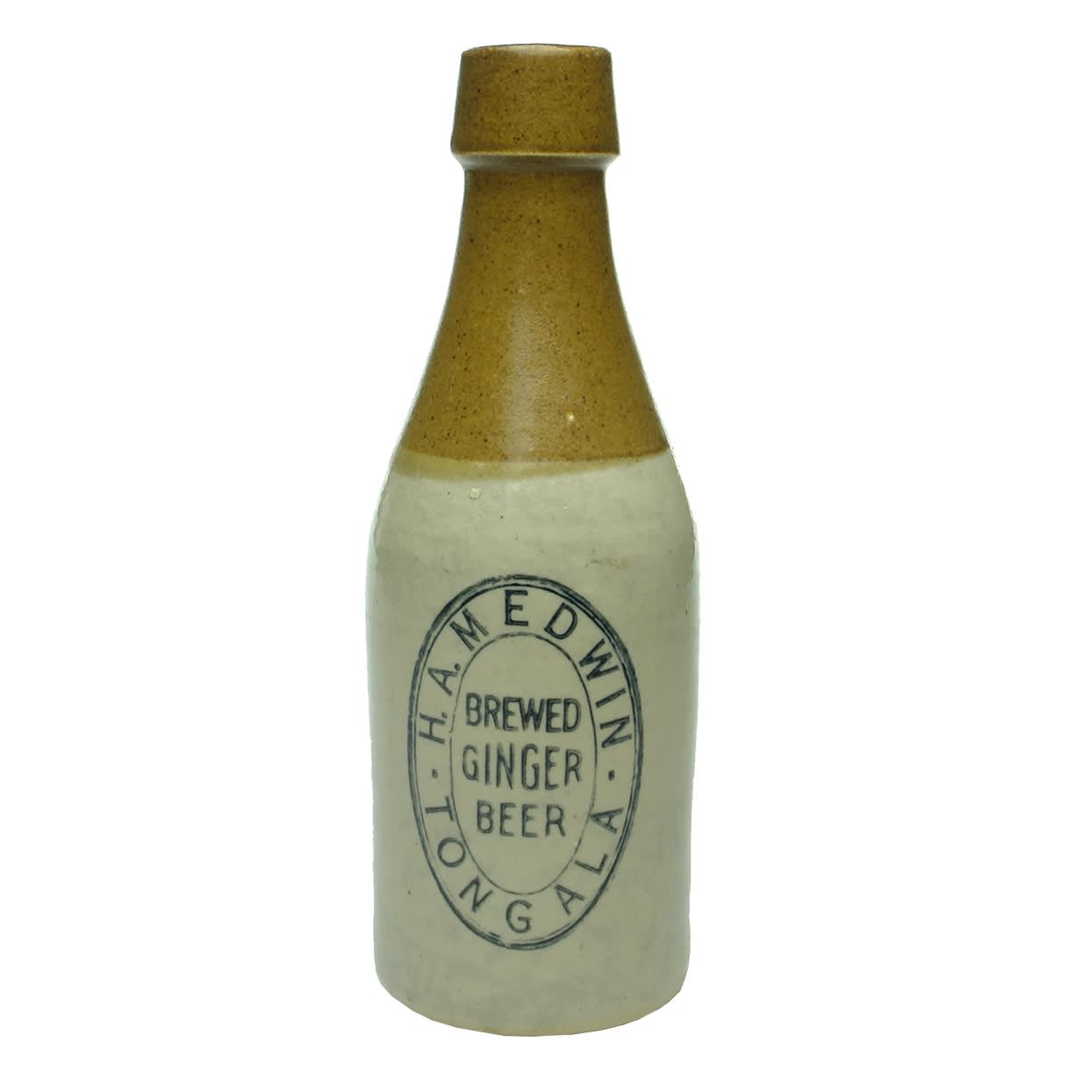 Ginger Beer. H. A. Medwin, Tongala. Champagne. Tan Top. Cork Stopper. (Victoria)