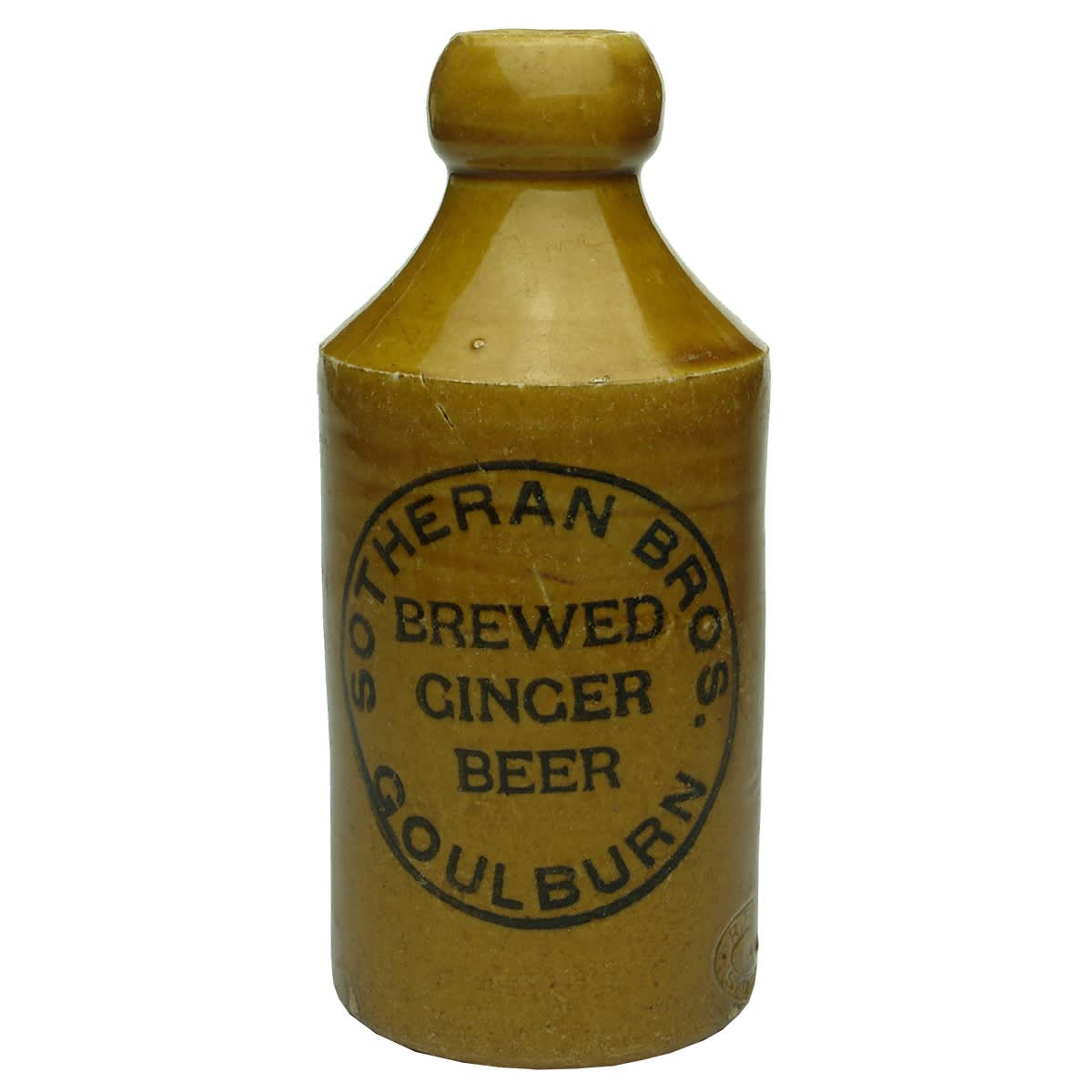 Ginger Beer. Sotheran Bros., Goulburn. Dump. All tan. Blob top. (New South Wales)