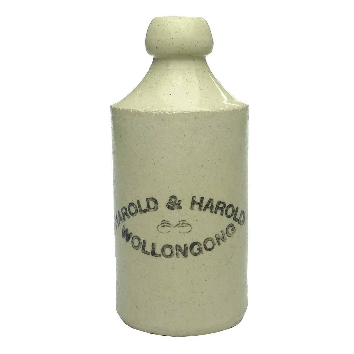 Ginger Beer. Harold & Harold, Wollongong. All White dump shape. (New South Wales)