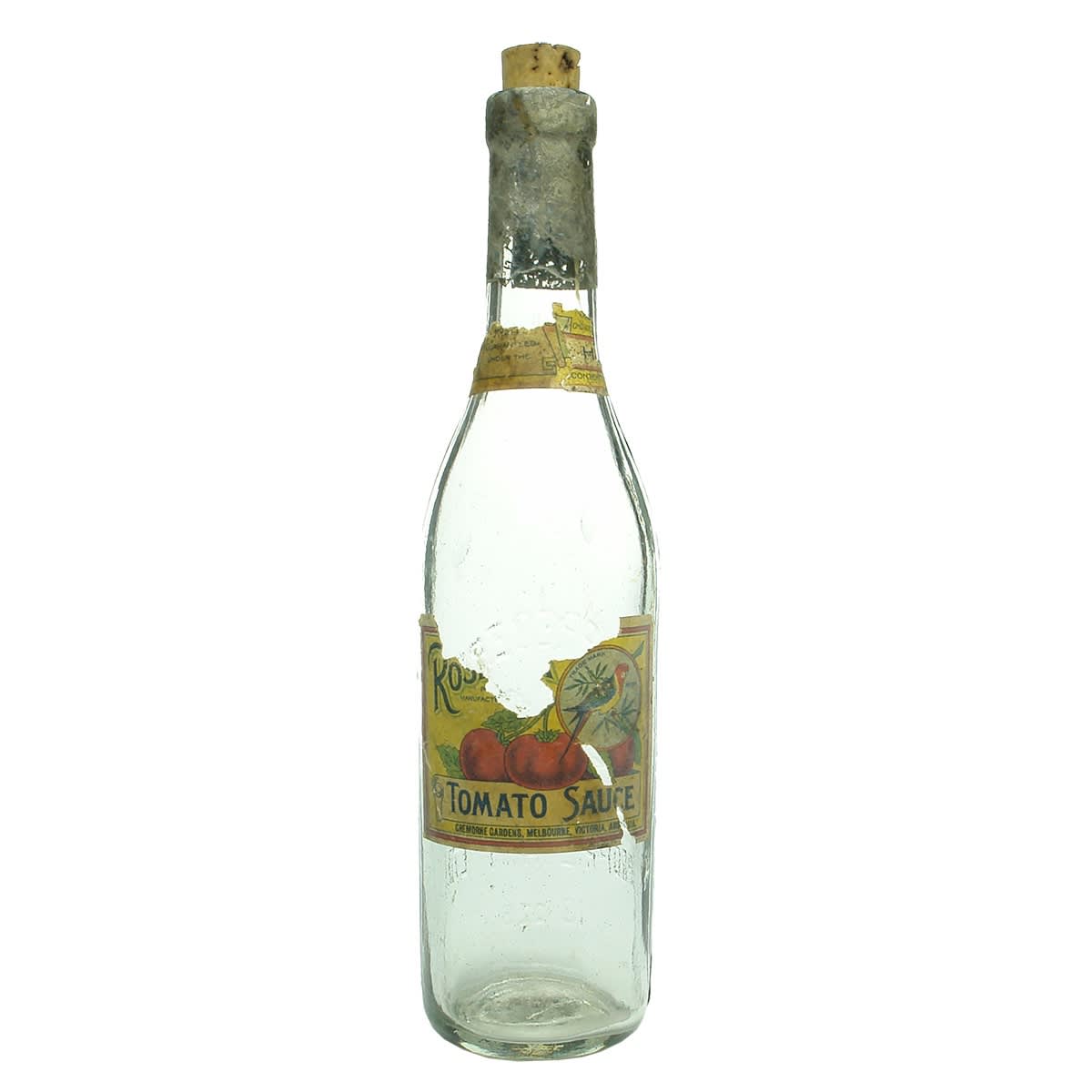 Sauce. Rosella Preserving Co. Clear. 13 oz. Original Label. (Victoria)