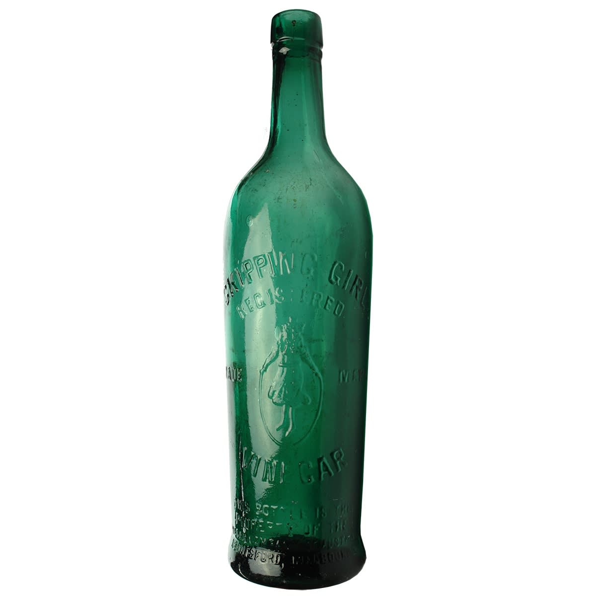 Vinegar. Skipping Girl, Abbotsford. Vinegar Company of Australia. Emerald Green. 26 oz. (Victoria)