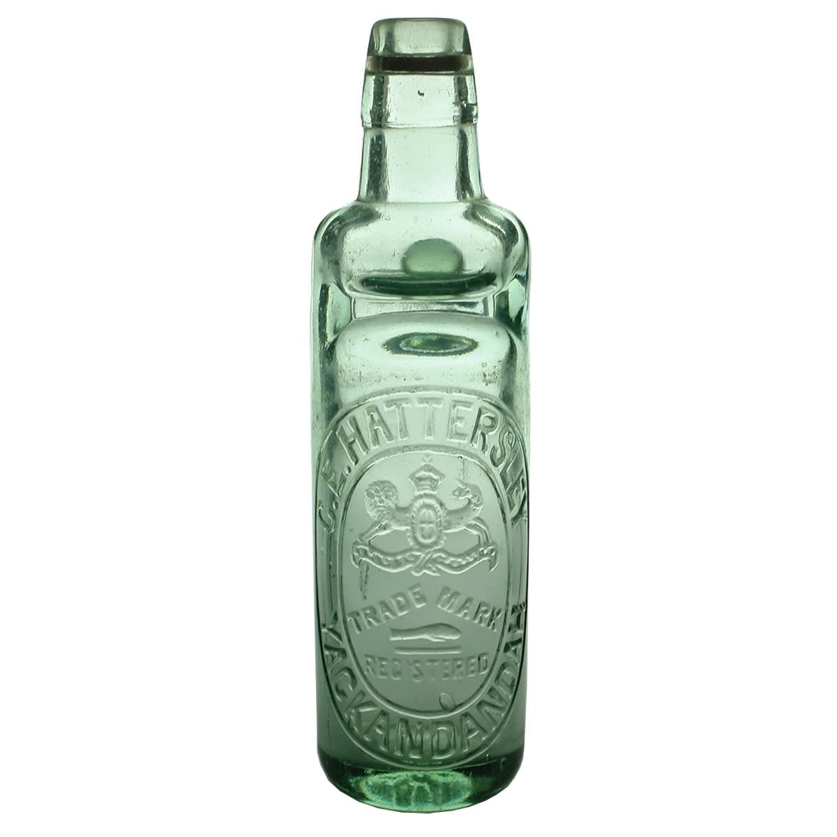 Codd. C. E. Hattersley, Yackandandah. All Way Pour. Large Badge. 10 oz. (Victoria)