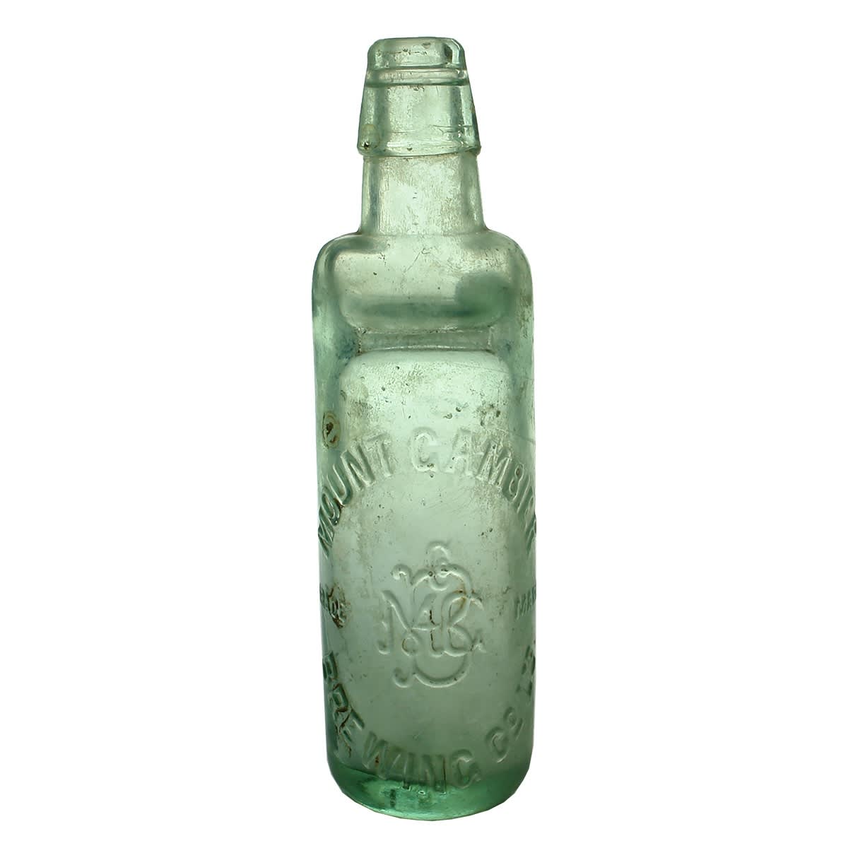 Codd. Mount Gambier Brewing Co. Ltd. Kilner Bros made. All Way Pour. Aqua. 10 oz. (South Australia)