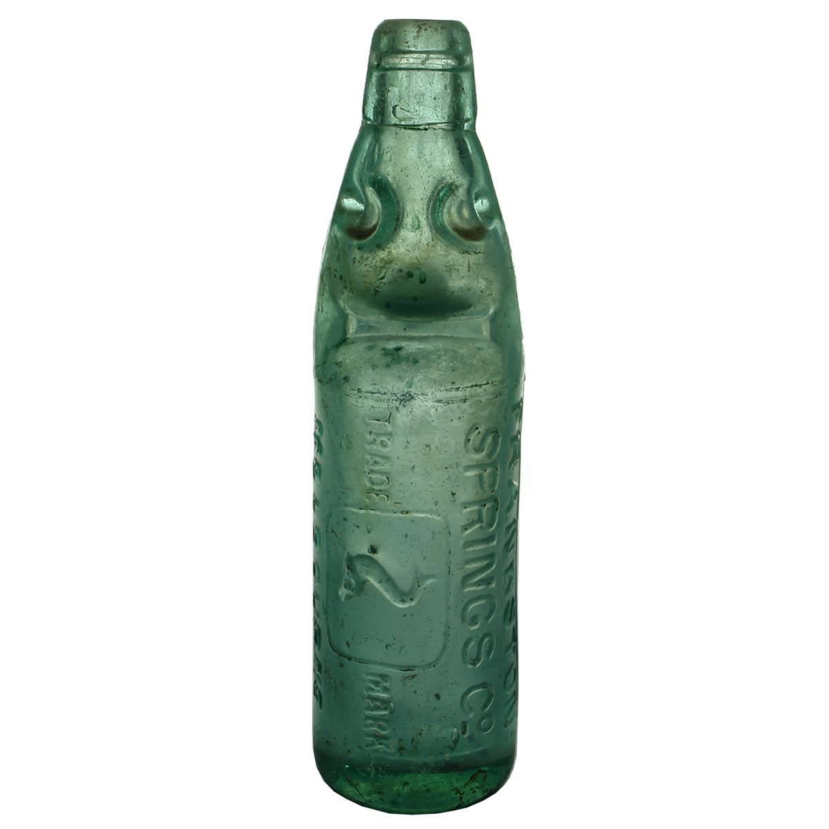 Codd. Frankston Springs Co, Melbourne. Dolphin. Dobson. Aqua. 10 oz. (Victoria)