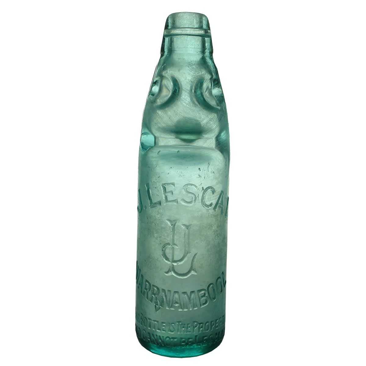 Codd. J. Lescai, Warrnambool. Aqua. Dobson. 10 oz. (Victoria)