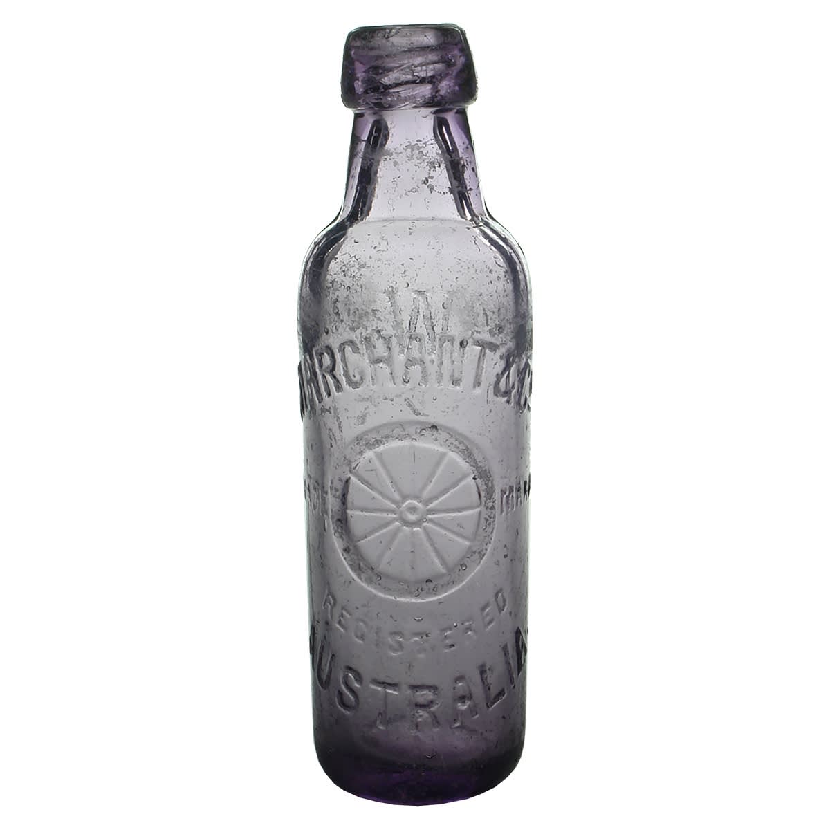 Internal Thread. Marchant & Co., Australia. W on back. MGB Co. Sun Coloured Amethyst. 13 oz.